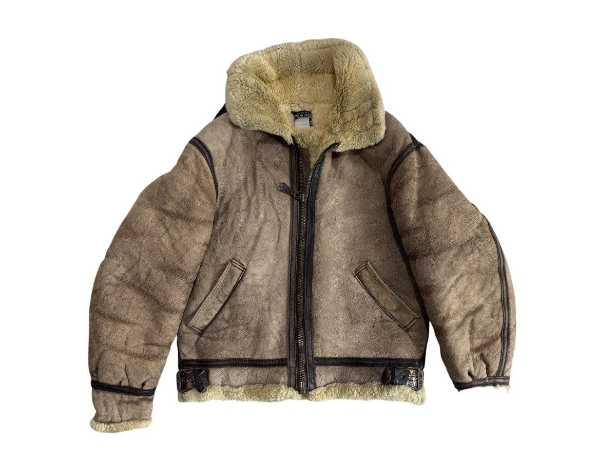 Avirex Vintage Sheep Skin Shearling Avirex Distress Jacket Size 38 Size US S / EU 44-46 / 1 - 1 Thumbnail