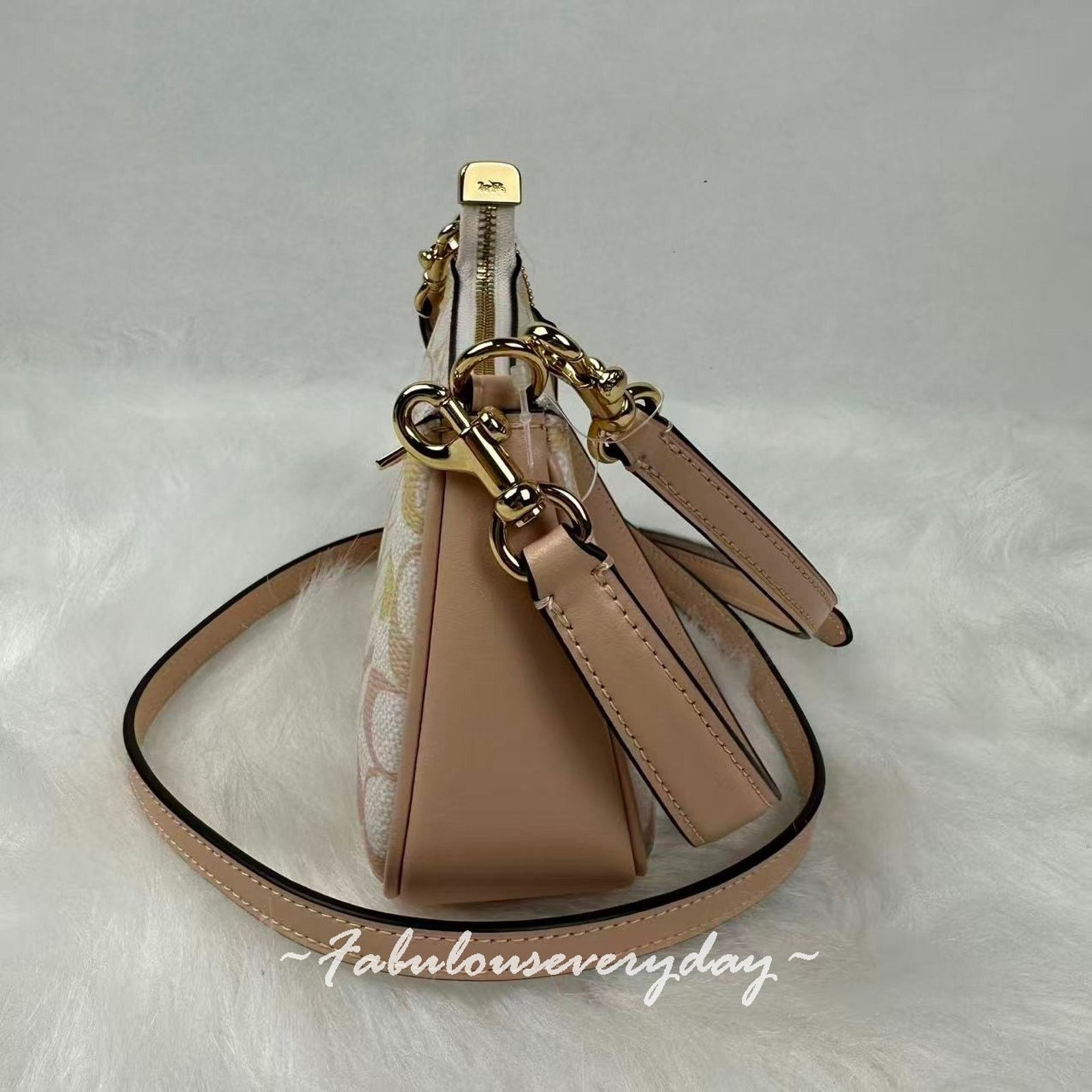 Coach Coach Teri Mini Crossbody Bag Sig Canvas Chalk/Pink CDW52 Size ONE SIZE - 2 Thumbnail
