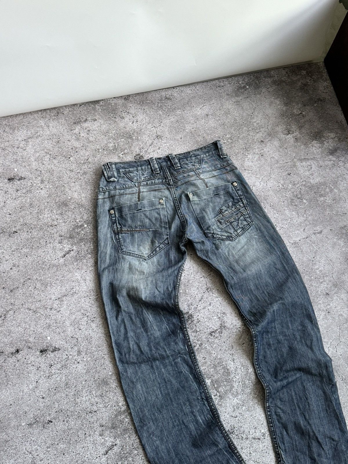 Armani × Vintage Vintage Armani Y2K distressed trash denim pants Size US 30 / EU 46 - 12 Thumbnail