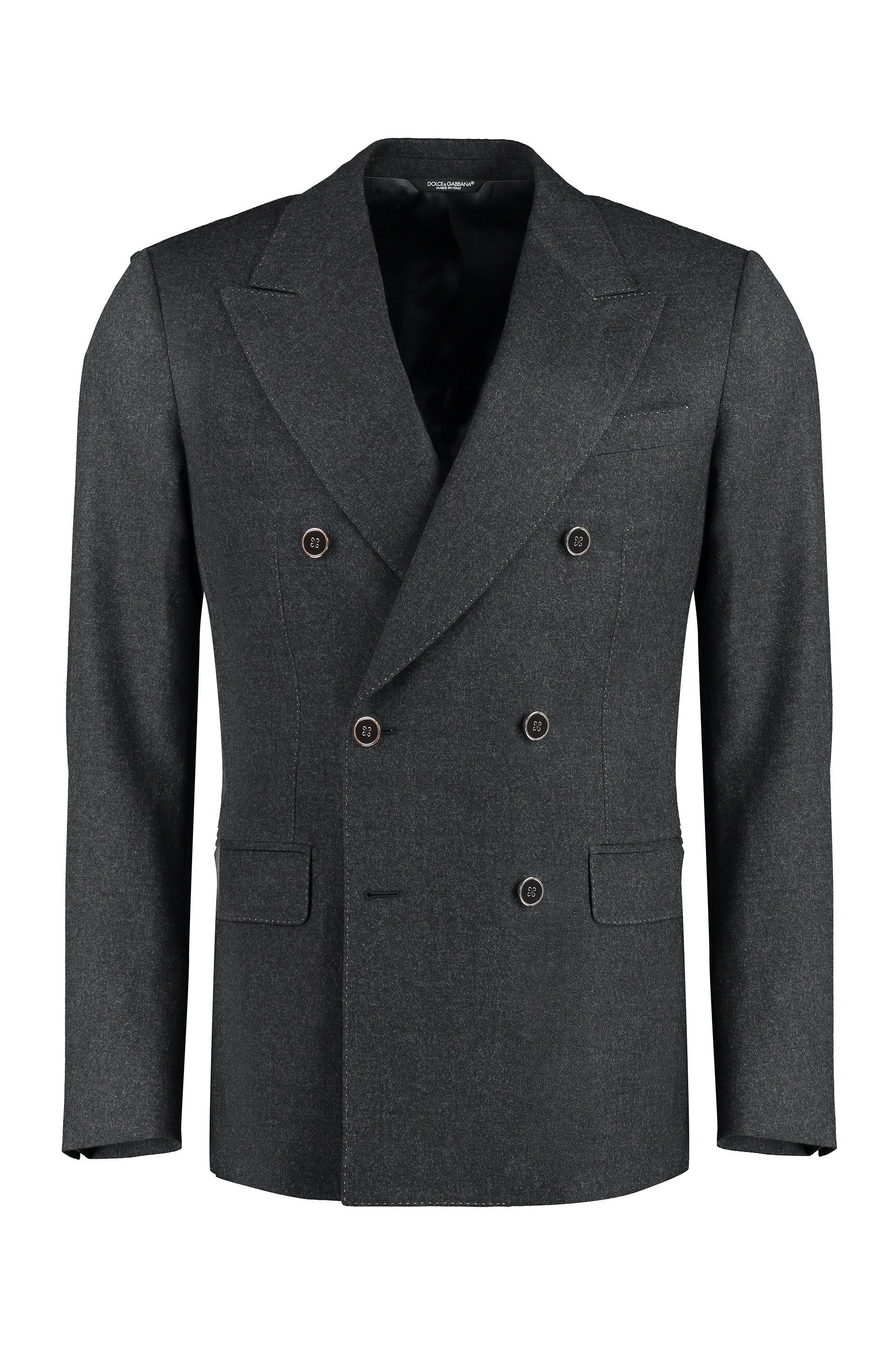 Dolce & Gabbana o1y0125 Double-Breasted Blazer in Charcoal Size US M / EU 48-50 / 2 - 1 Thumbnail