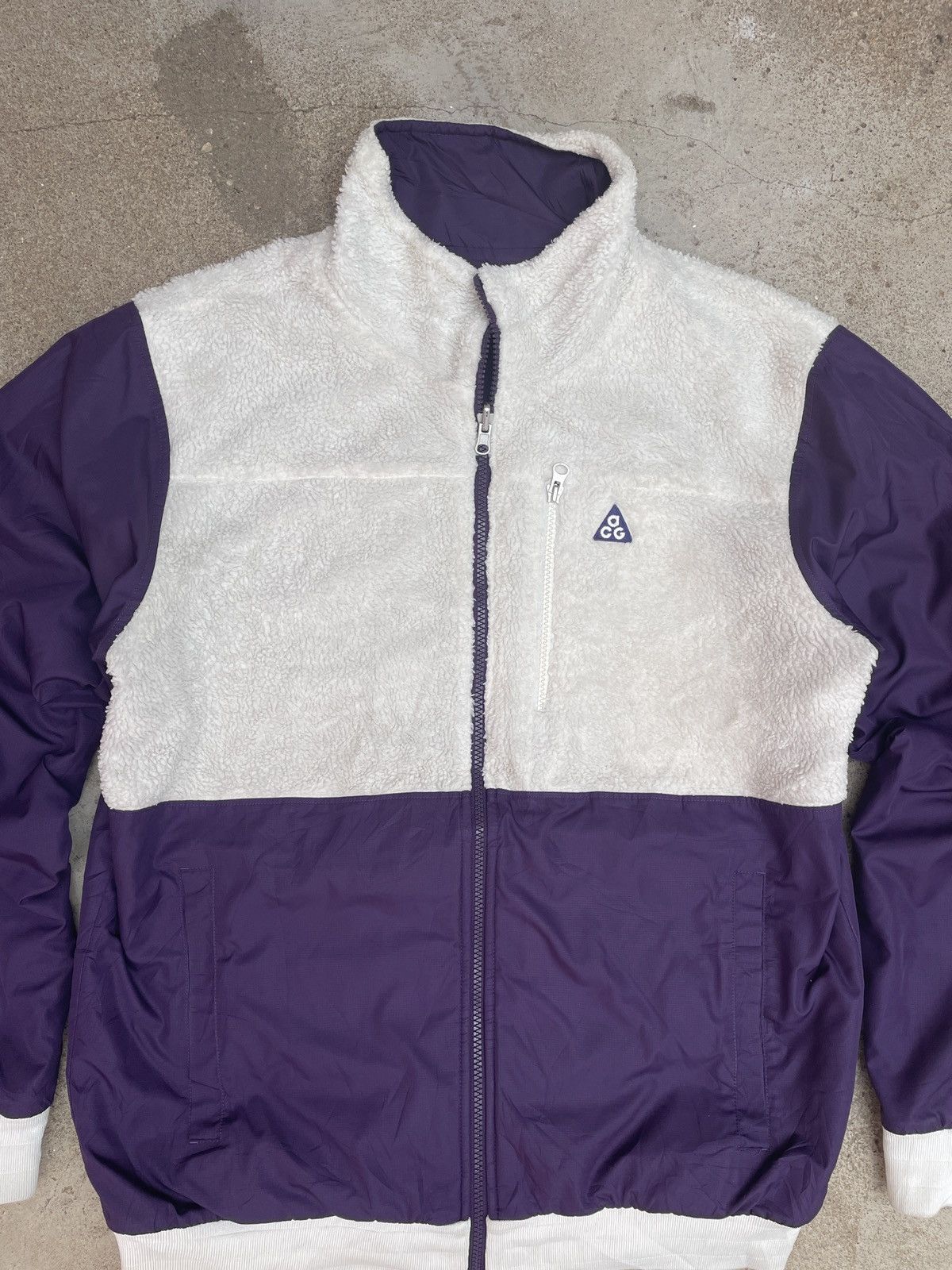 Nike ACG Vintage Nike ACG Reversible Sherpa Fleece Jacket Size US XL / EU 56 / 4 - 3 Thumbnail