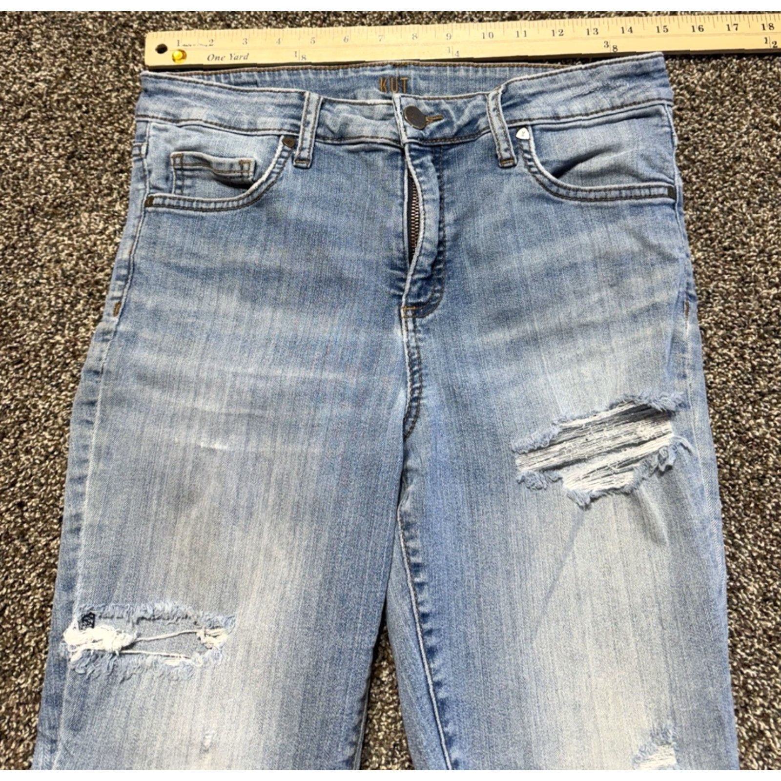 Vintage Kut From The Kloth FAB AB Women's Jeans 8 Blue Denim Ankle Skinny Size 30" / US 8 / IT 44 - 7 Thumbnail