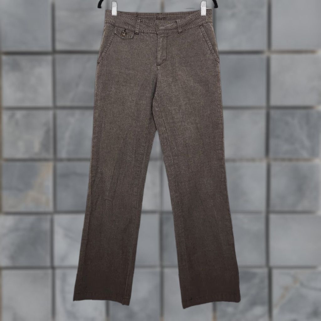 Vintage VINTAGE Jag Pants Bottoms 6 Womens Brown Stripe Pin 90s Work Adjustable Stretch Siren Y2K Size 28" / US 6 / IT 42 - 1 Thumbnail