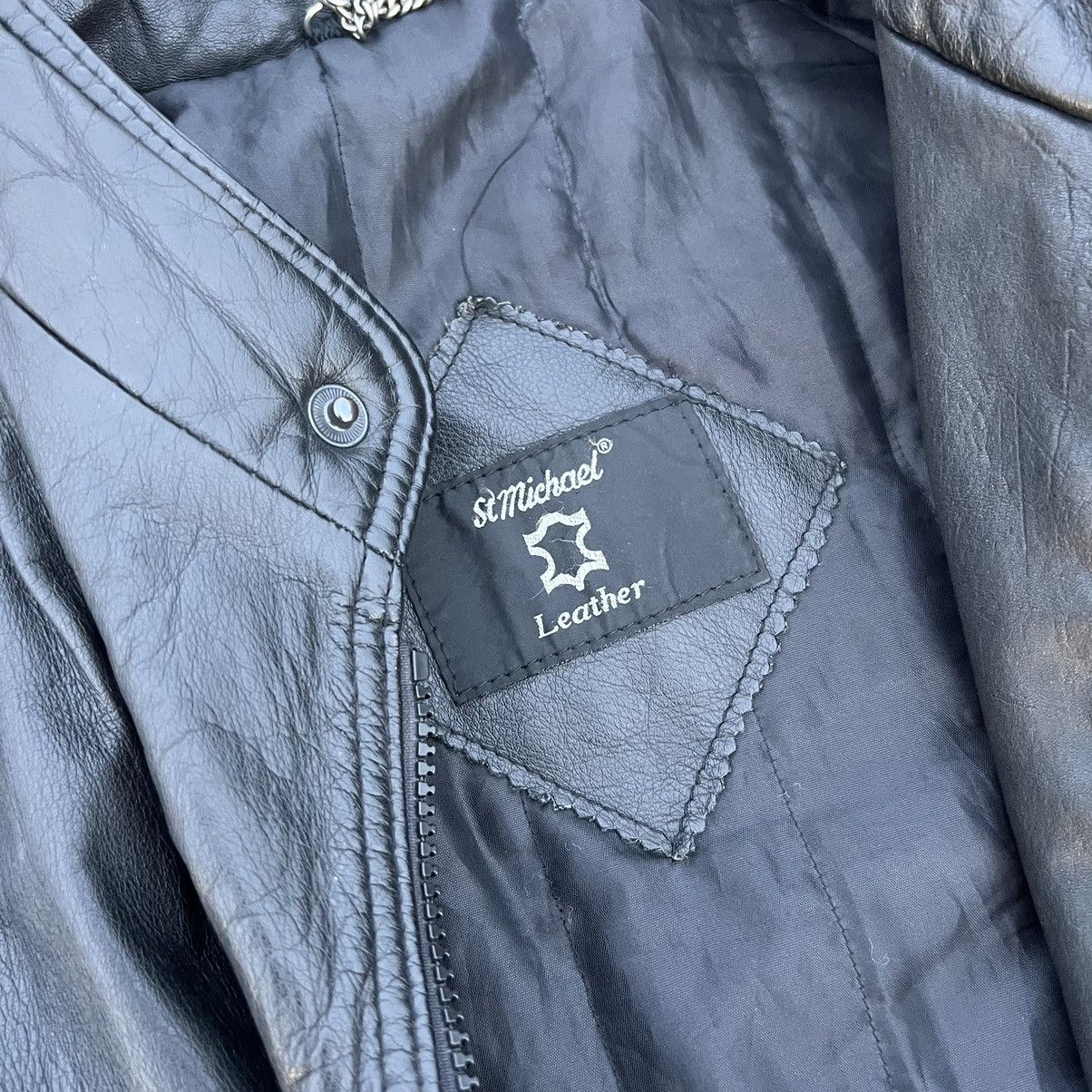 Vintage Gipsy Vintage 90s Real Leather Jacket Biker Black Size US L / EU 52-54 / 3 - 5 Thumbnail