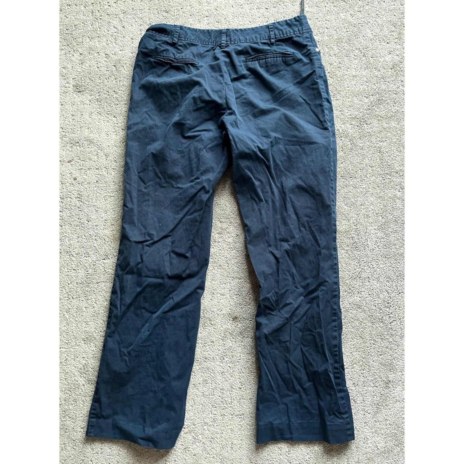 Calvin Klein Calvin Klein Jeans Women's Cargo Capri Pants Navy Blue Straight Leg Mid Rise Size 8 Size 30" / US 8 / IT 44 - 3 Thumbnail