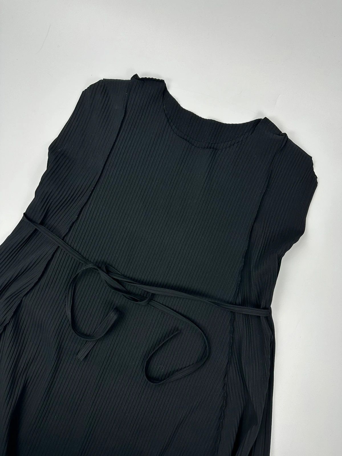 Issey Miyake Issey Miyake Me Pleats Black Strings Dress Size L / US 10 / IT 46 - 3 Thumbnail