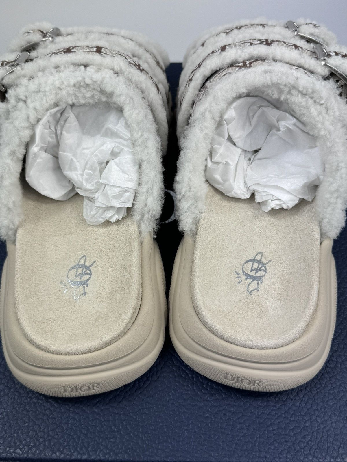Dior × Travis Scott CACTUS JACK OBLIQUE PRINT ADJUSTABLE SLIDES Size US 10 / EU 43 - 5 Thumbnail