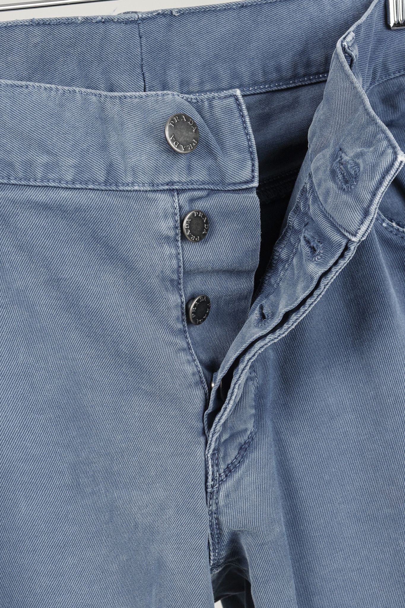 Prada Prada Blue Cotton-Twill Straight-Leg Jeans Size US 34 / EU 50 - 10 Thumbnail