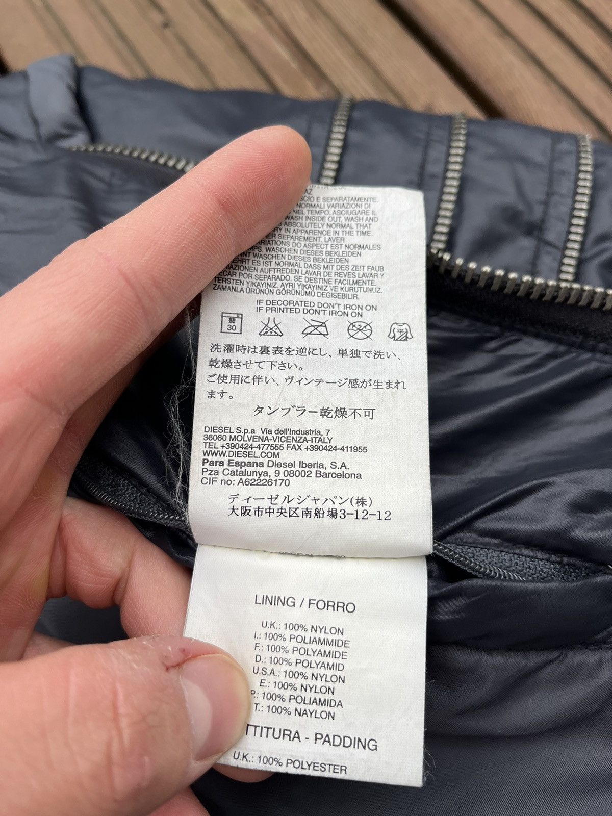 00’s DIESEL gimmick jacket zip opium S 2000's Diesel Dual Zip 'Parachutech' Jacket (L) – Slipstreamvtg