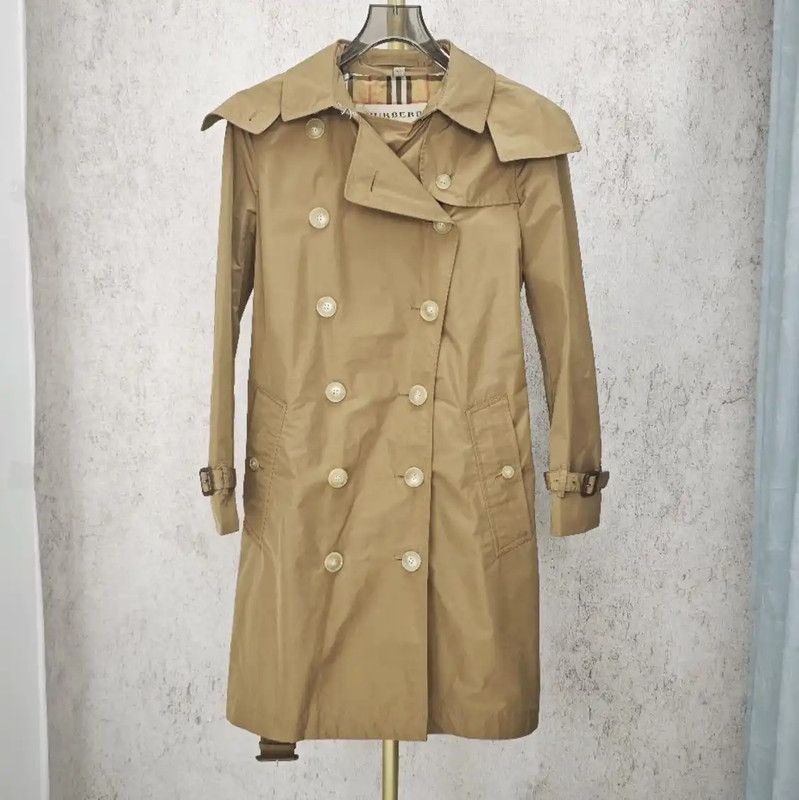 Burberry Burberry Khaki Long Trench Coat for Women Size XS / US 0-2 / IT 36-38 - 1 Thumbnail