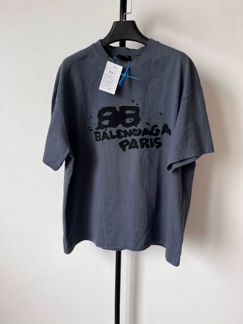 Balenciaga Balenciaga Graffiti Short Sleeve Tee Size US M / EU 48-50 / 2 - 1 Thumbnail