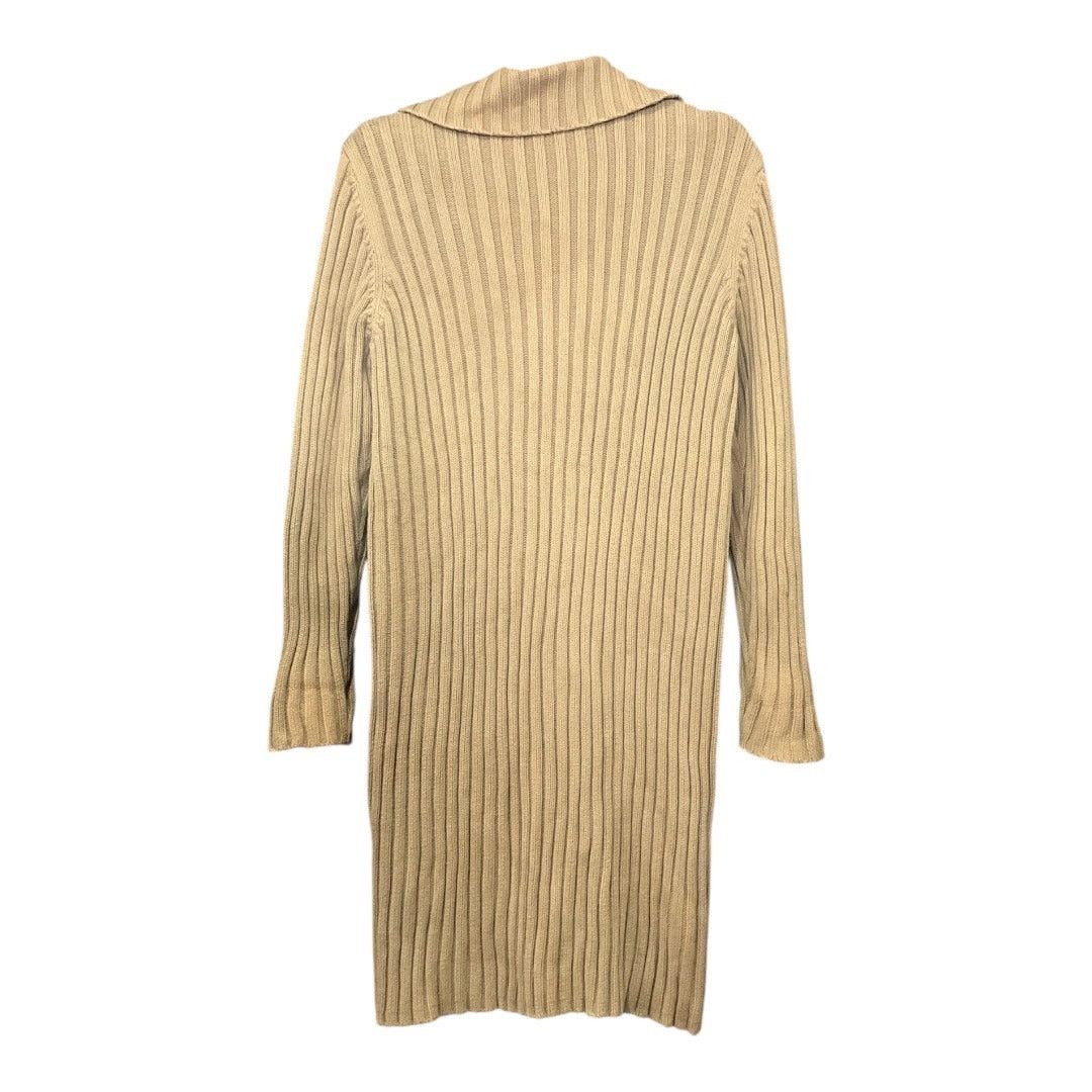Other Casual Corner Sweater Dress Woman XL Tan 100% Cotton Size XL / US 12-14 / IT 48-50 - 4 Thumbnail
