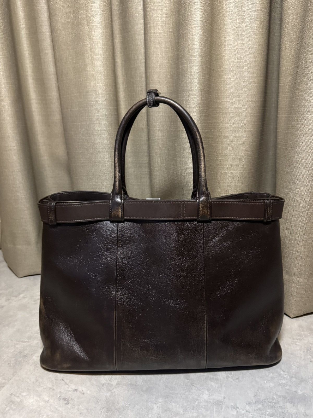 Prada Prada Men’s Buckle Nappa Leather Bag Brown Belt MSRP $8,500 Size ONE SIZE - 3 Thumbnail