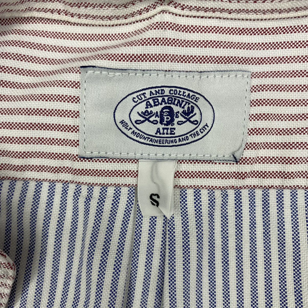 Bape One Point Logo Pinstripe Polo Size US S / EU 44-46 / 1 - 5 Thumbnail