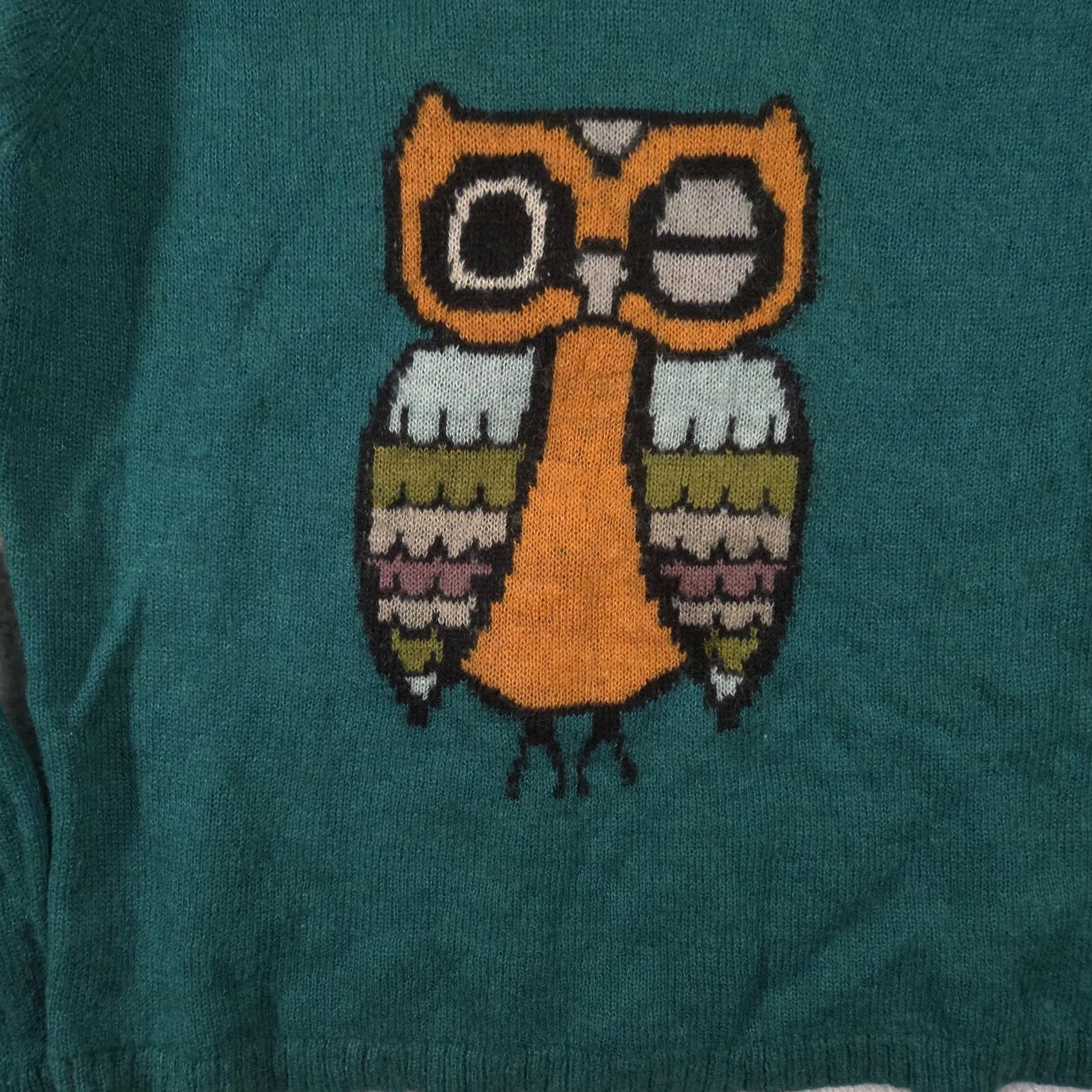 Vintage Woolrich Sweater Womens L Green Owl Graphic Crew Neck Mohair Blend Knit Size L / US 10 / IT 46 - 4 Thumbnail