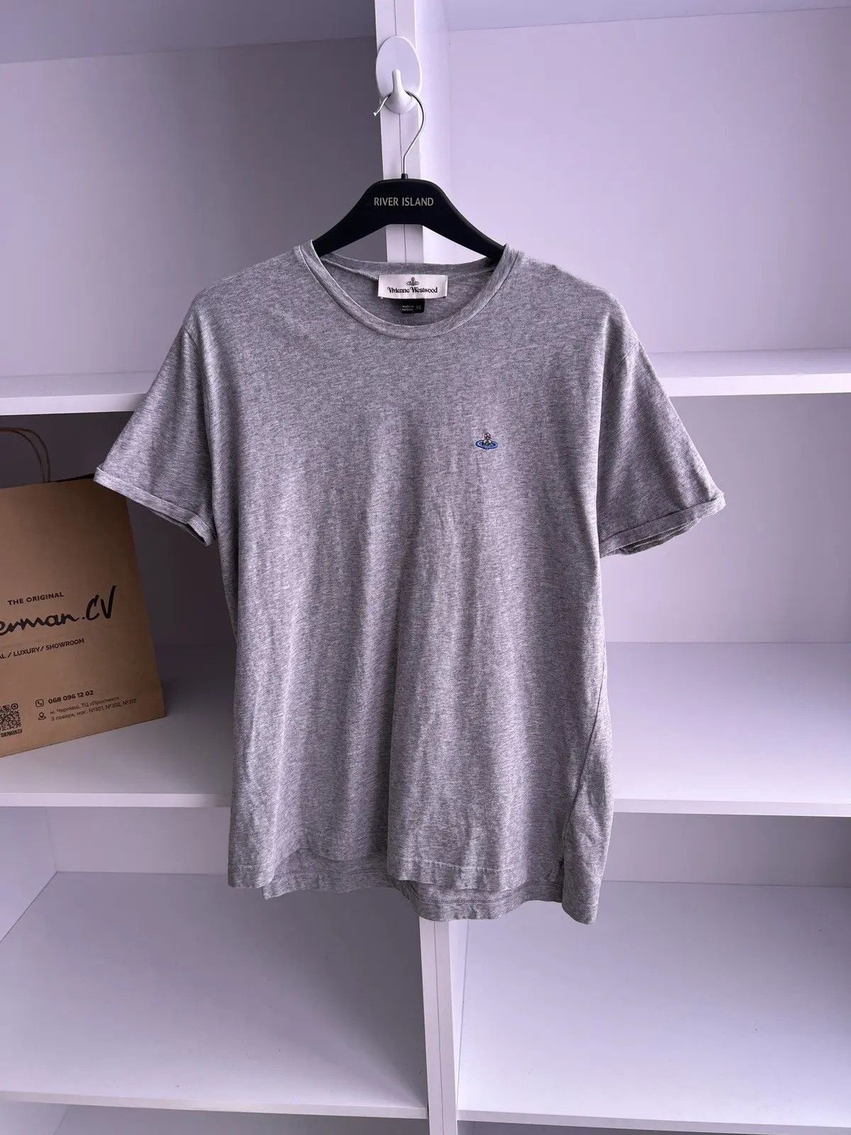 Vintage × Vivienne Westwood Vintage Vivienne Westwood Denim Gray T-Shirt Size US XL / EU 56 / 4 - 2 Thumbnail
