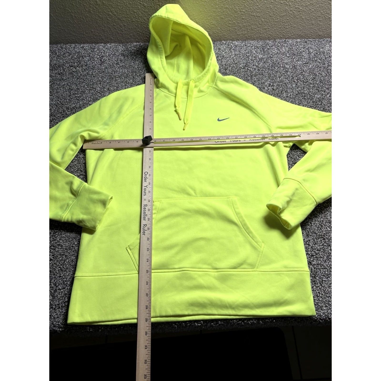 Nike Nike Therma Fit Hoodie Mens XL Bright Yellow Neon Athletic Thumbholes Hoodie Mens XL Yellow Neon Olympic? Size US XL / EU 56 / 4 - 4 Thumbnail