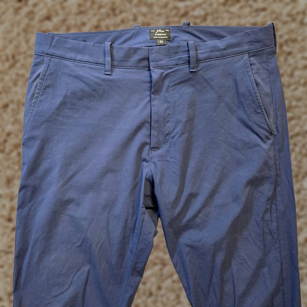 J.Crew J.CREW Pants Mens Size 31x26 Blue Stretch Performance Commuter Tech Golf Casual Slim Tapered Flat Front Cotton Machine Washable Regular Waist 34 Inos? Size US 31 - 1 Thumbnail