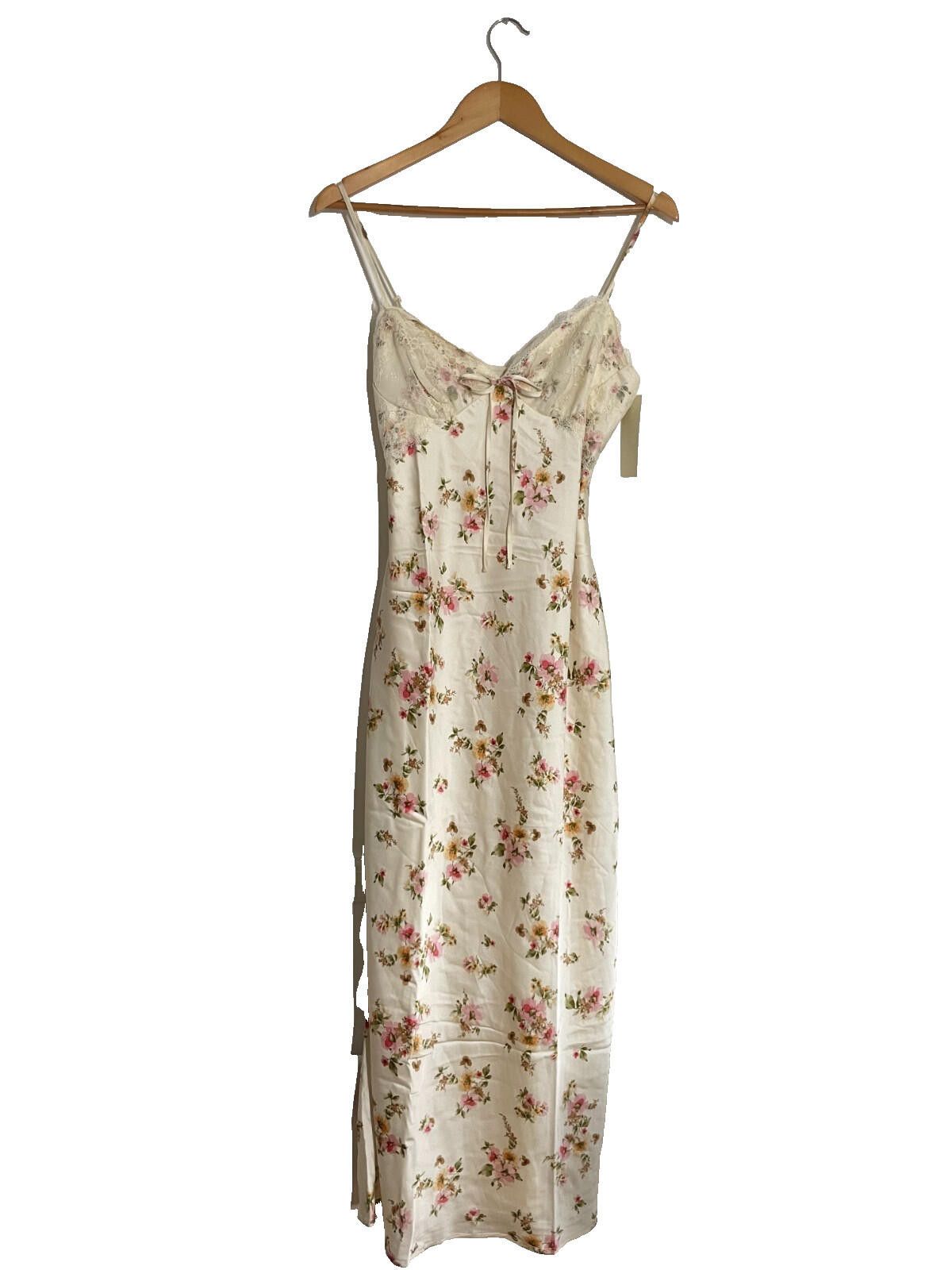 Other Thirty Thirty LA Cream Floral Lace Slip Midi Dress M BNWT Size M / US 6-8 / IT 42-44 - 1 Thumbnail