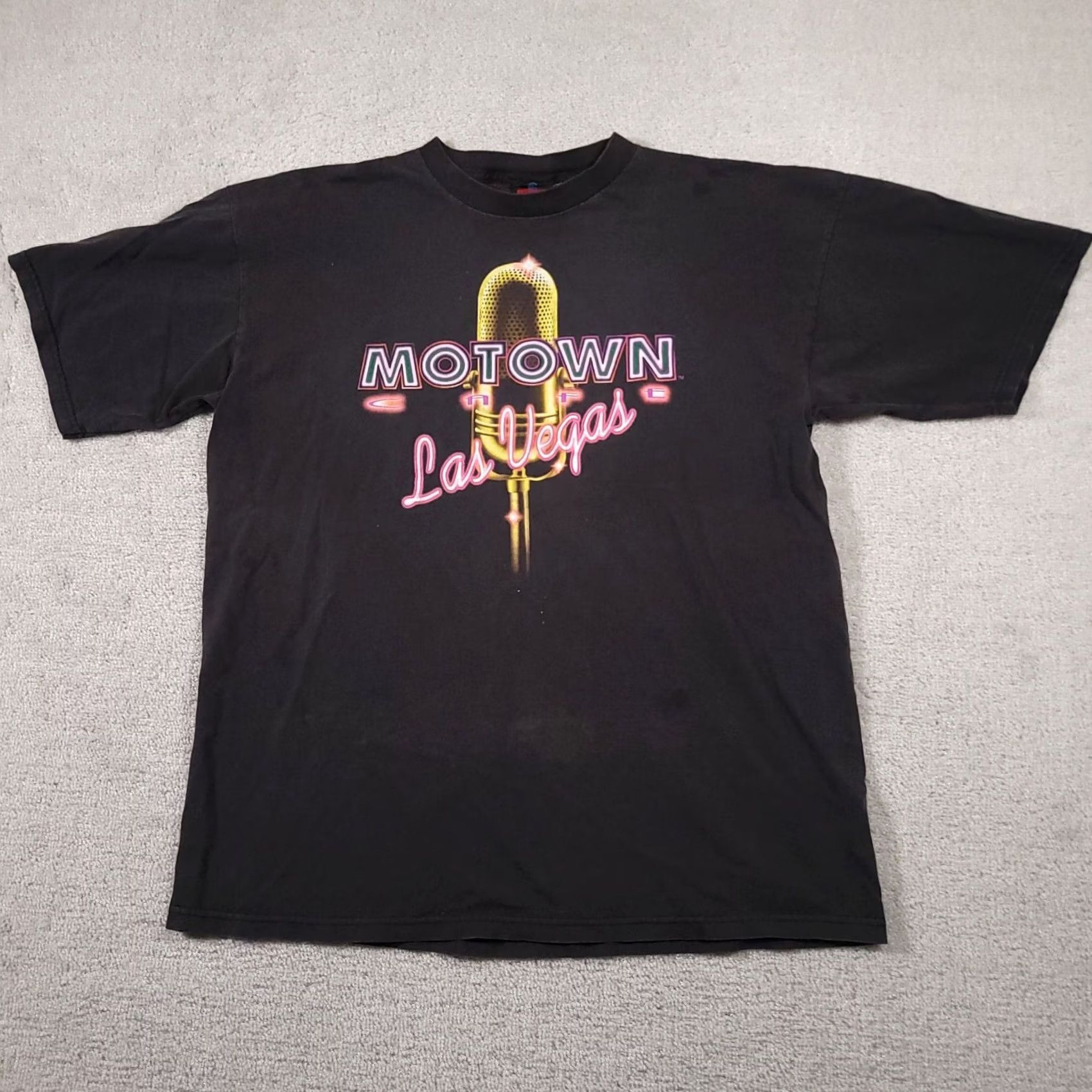 Vintage VINTAGE Motown Cafe Shirt Men XL Black USA Grunge 90s Logo Cotton Knit Short Sleeve Crew Neck Ch T-Shirt Size US XL / EU 56 / 4 - 2 Thumbnail
