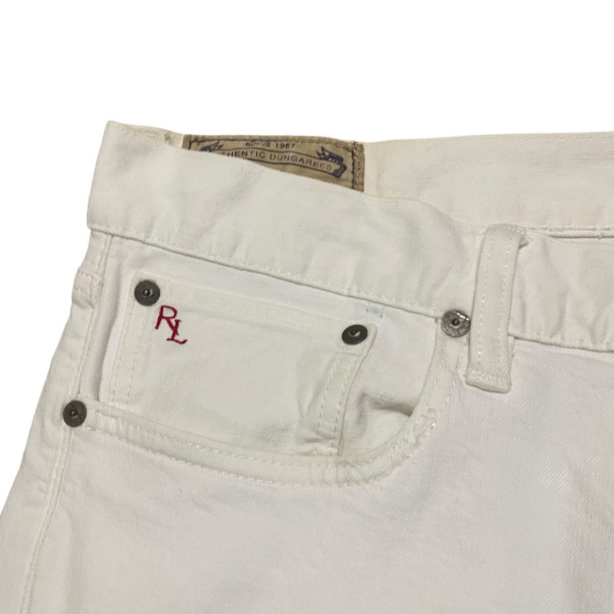 Polo Ralph Lauren Sullivan Slim White Damage Jeans Size US 36 / EU 52 - 6 Thumbnail