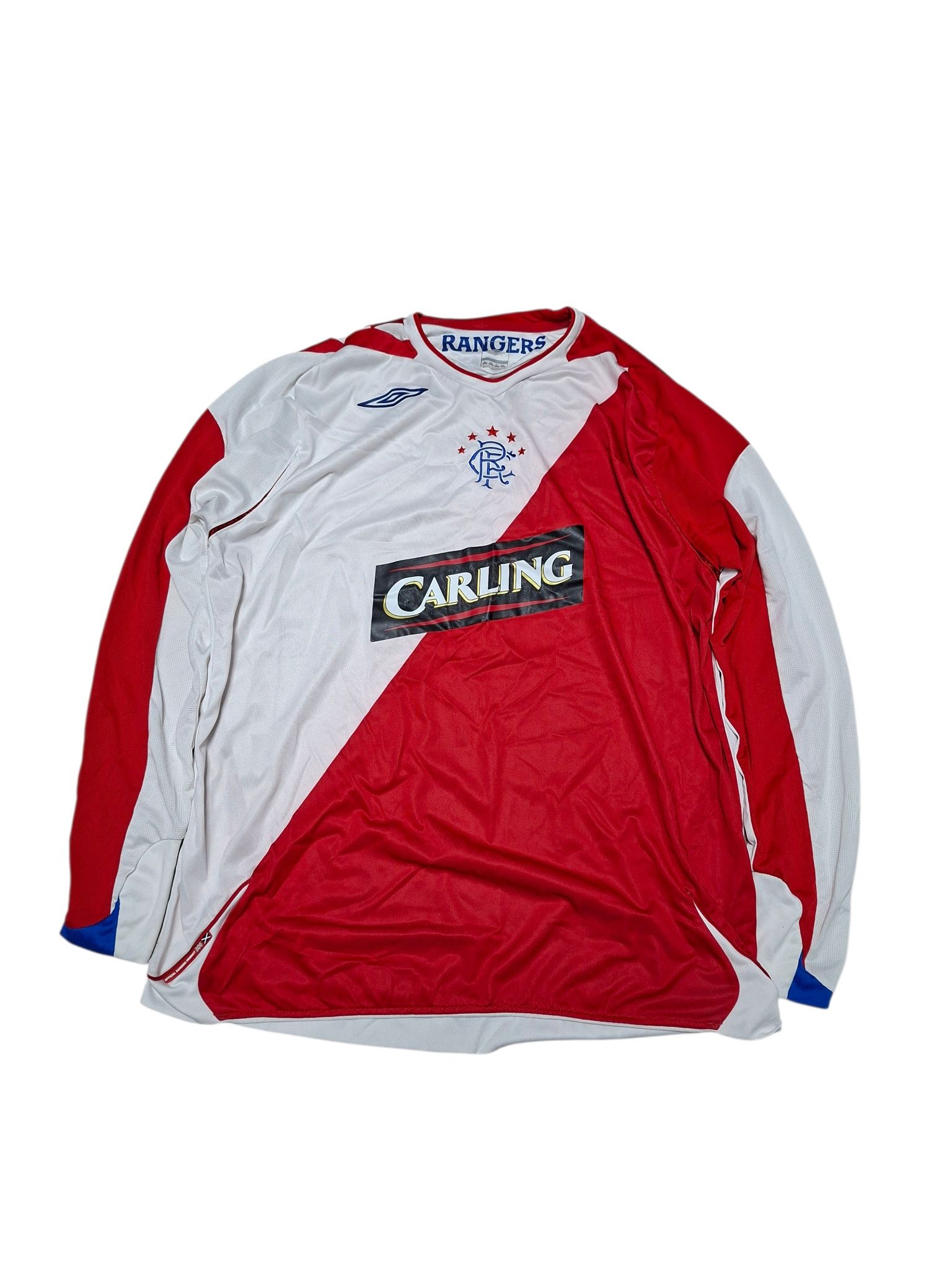 GLASGOW RANGERS UMBRO VINTAGE 2006/2007 LONG SOCCER JERSEY