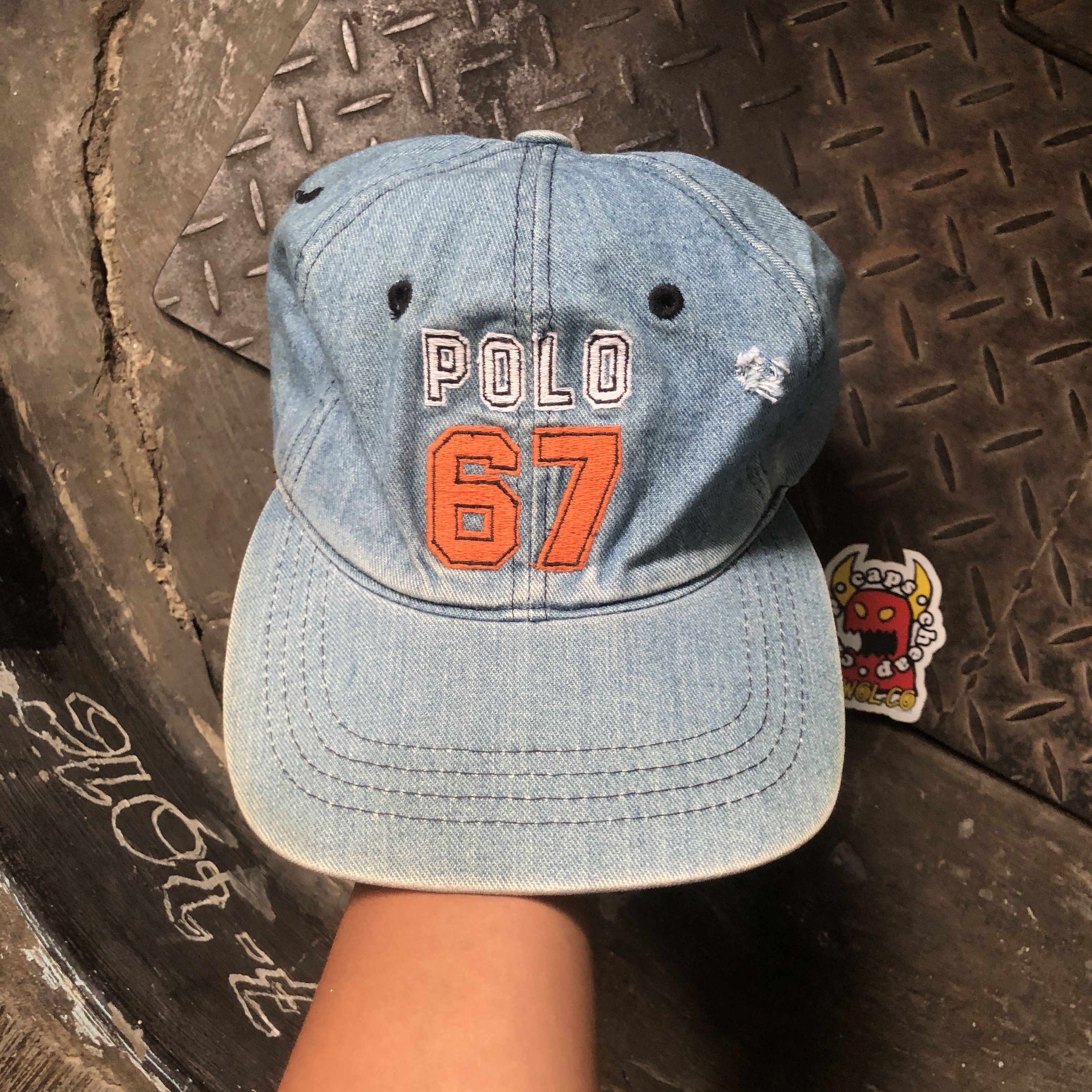 Polo Ralph Lauren Vintage 90s Polo Sport Ralph Lauren Denim Bluewashed Logo Size ONE SIZE - 2 Thumbnail