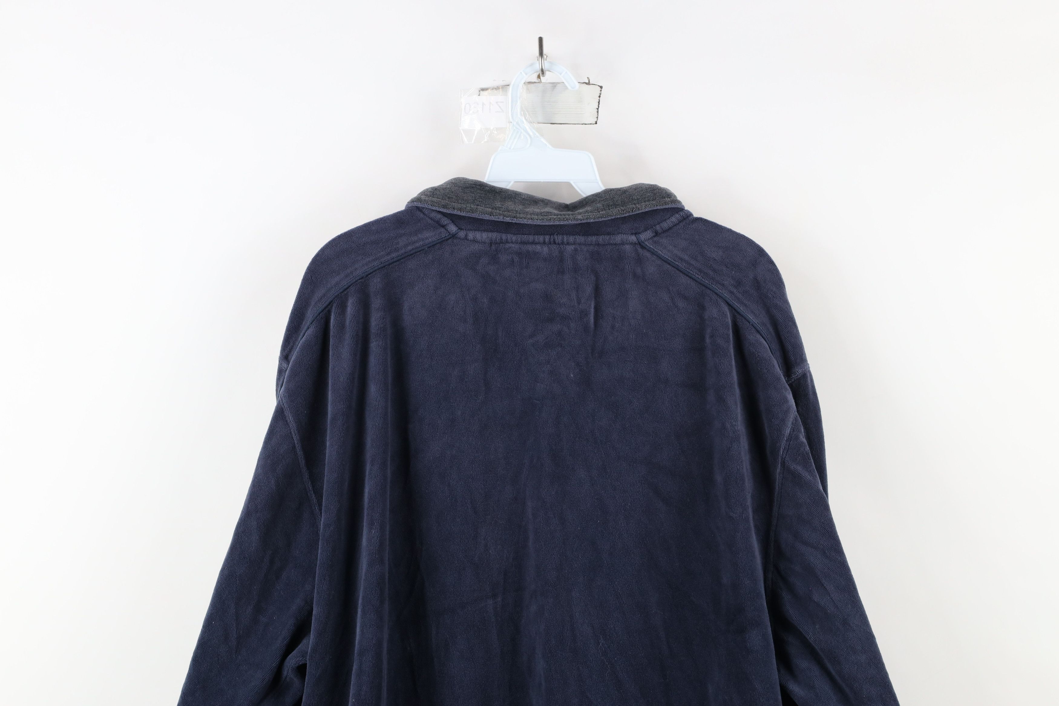 Vintage Vintage 90s Streetwear Block Velour Warm Up Track Jacket Size US L / EU 52-54 / 3 - 11 Thumbnail