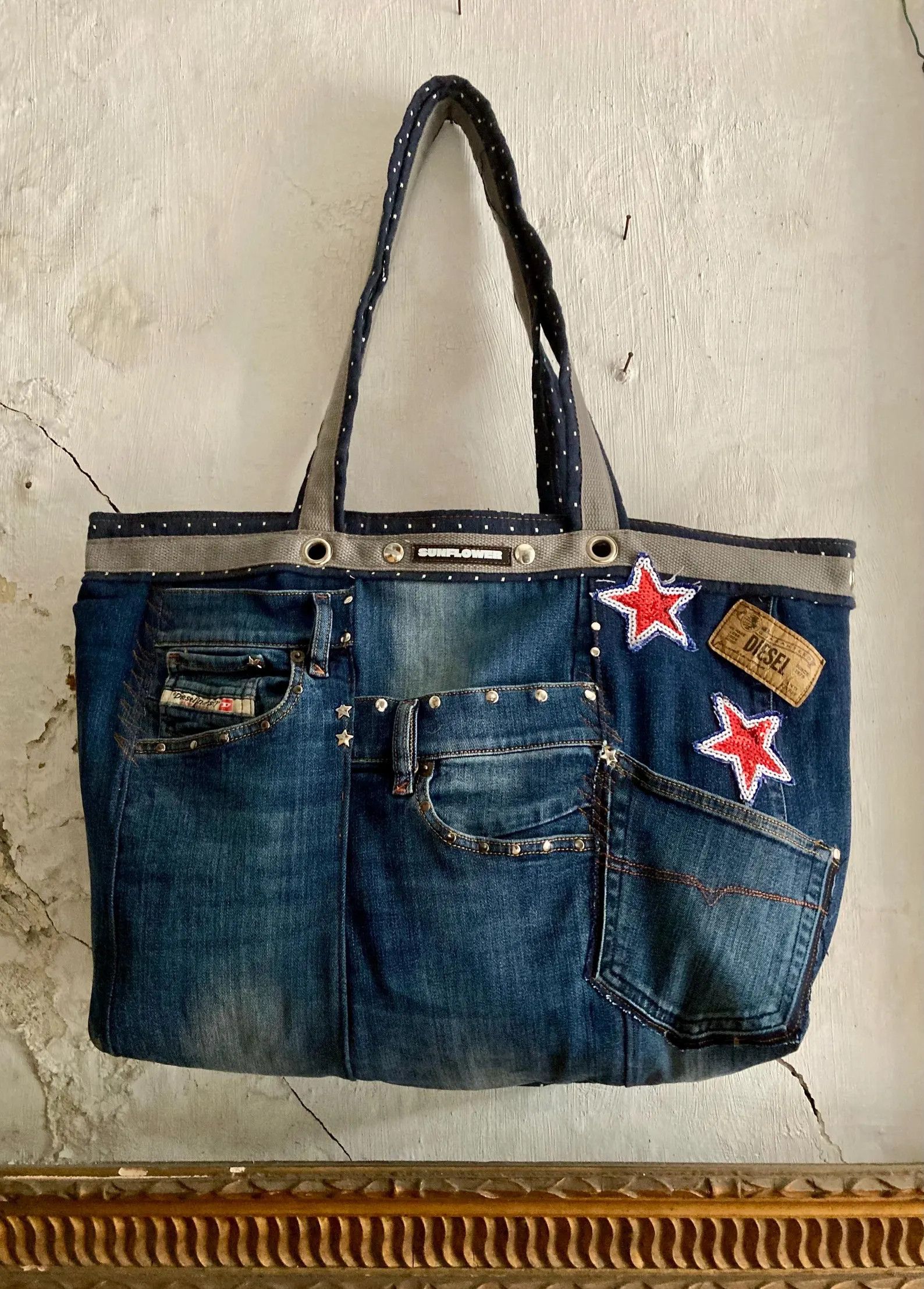 Diesel 90s Diesel upcycled tote bag by Sunflower Size ONE SIZE - 1 Thumbnail
