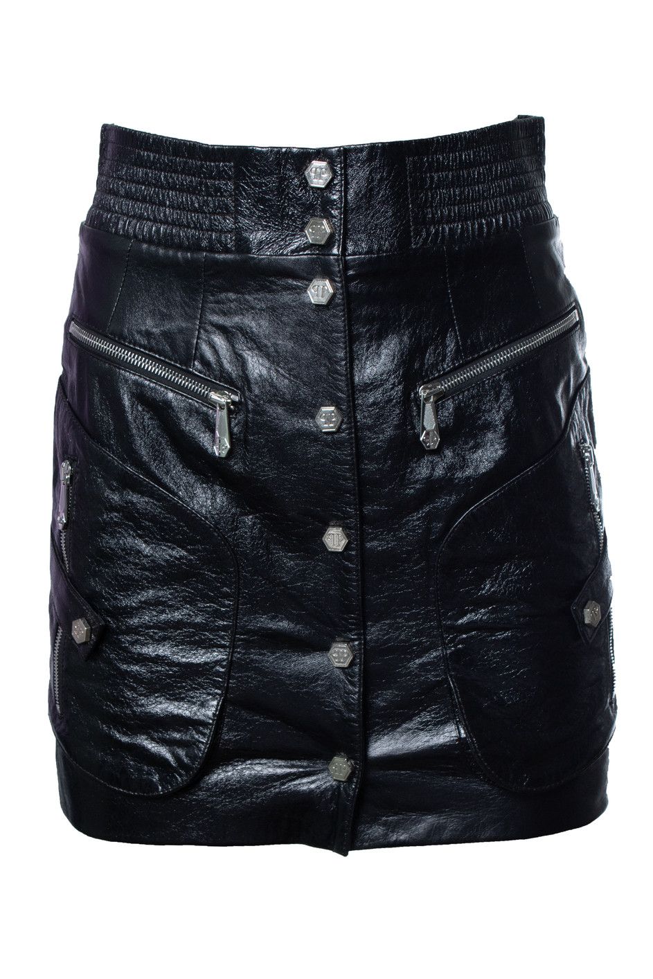 Philipp Plein Philipp Plein, coated leather skirt Size 28" / US 6 / IT 42 - 1 Thumbnail