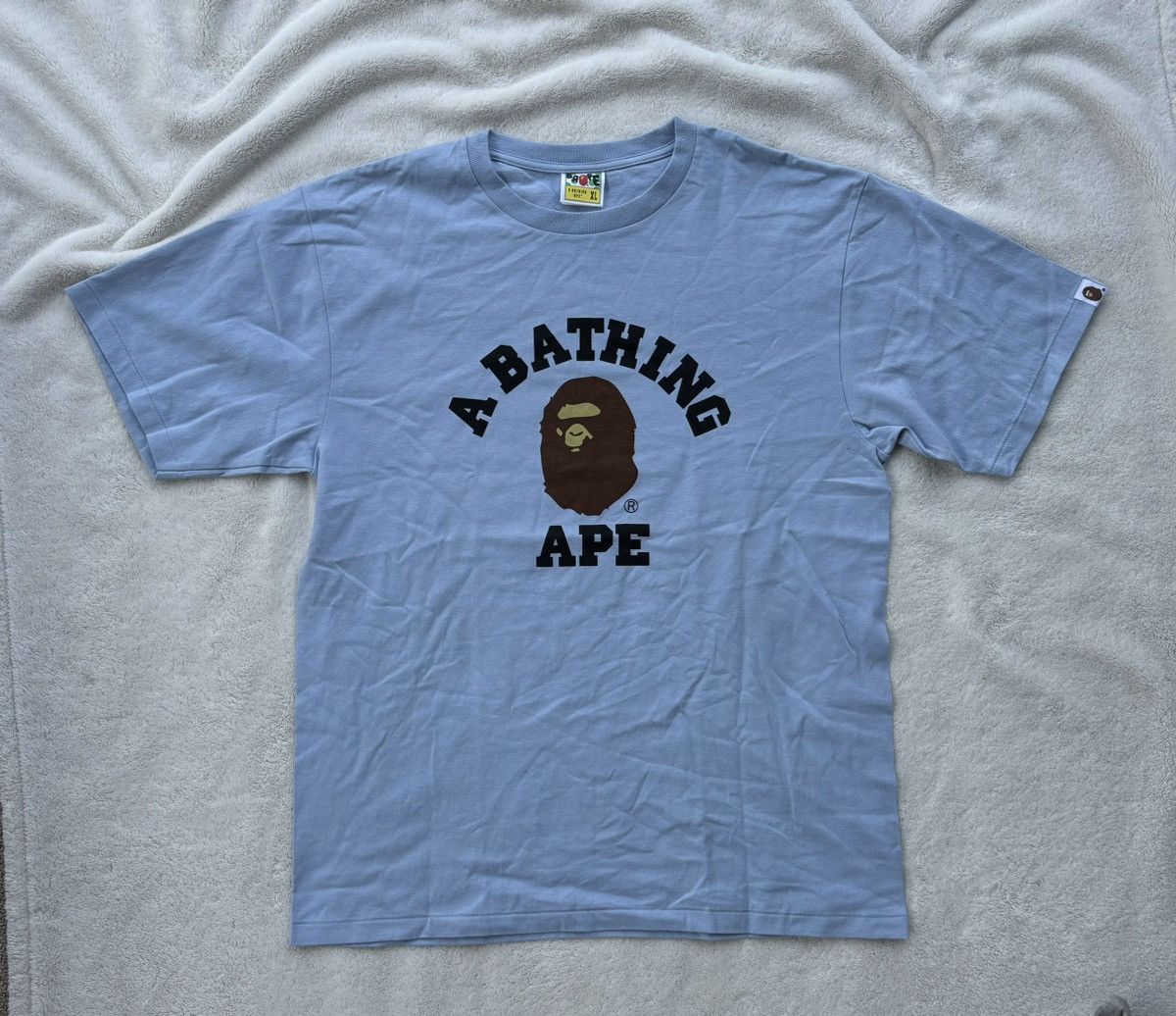 Bape Bape Blue College Loog Tee Size US XXL / EU 58 / 5 - 1 Preview