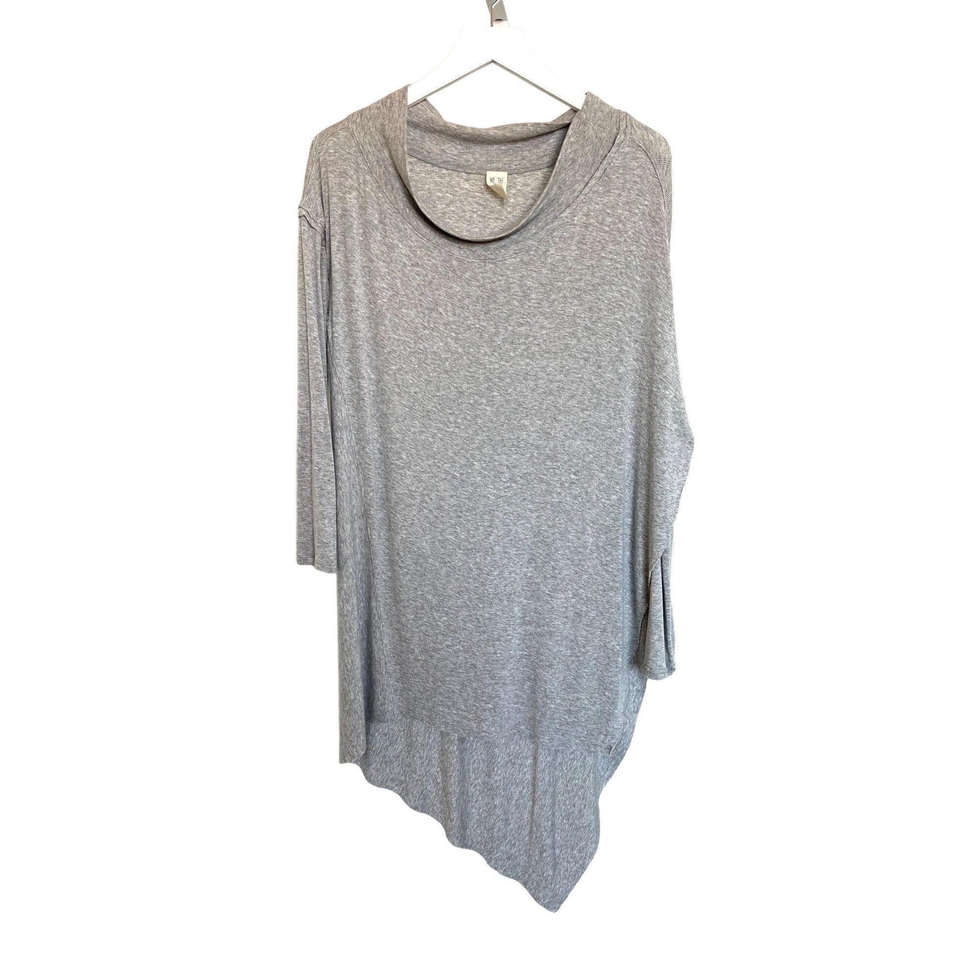 Free People Free People Grapevine Heather Grey Asymmetrical Tunic Size XS / US 0-2 / IT 36-38 - 4 Thumbnail