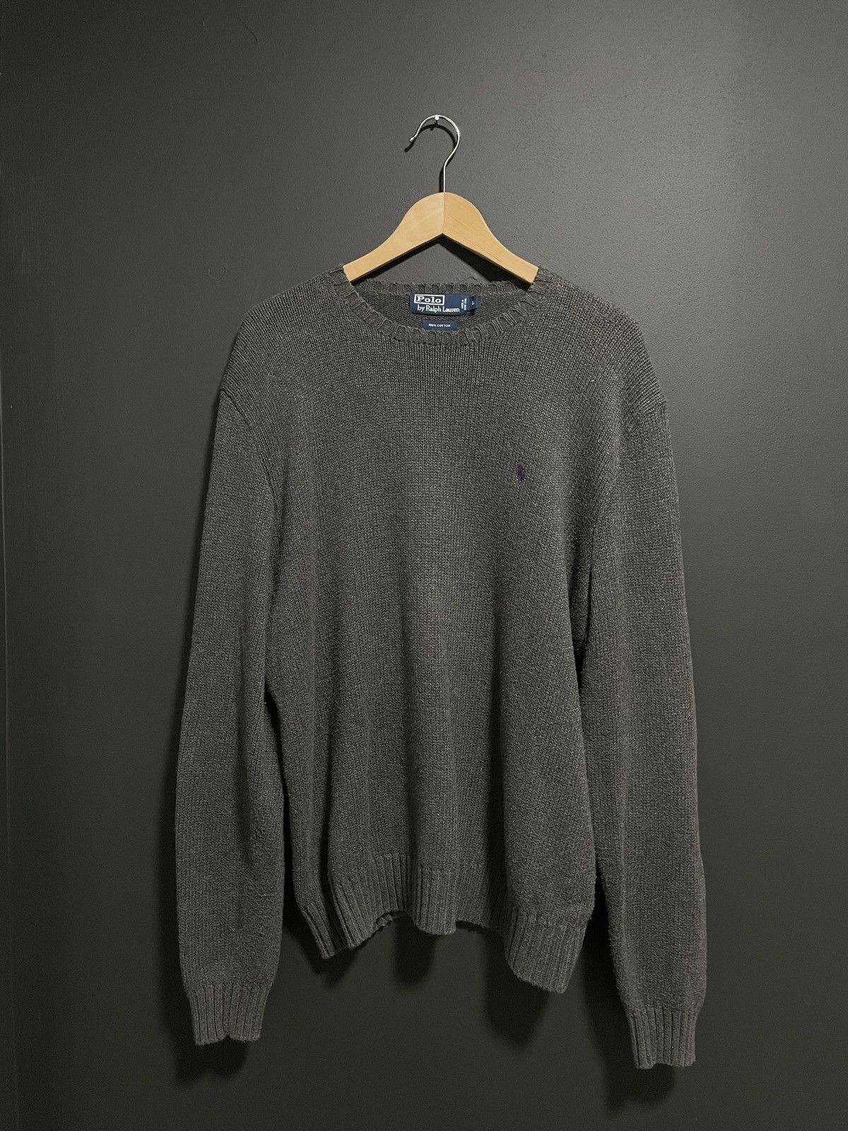 Polo Ralph Lauren Grey/purp Polo By Ralph Lauren Knit Crewneck sweater size L Size US L / EU 52-54 / 3 - 1 Thumbnail