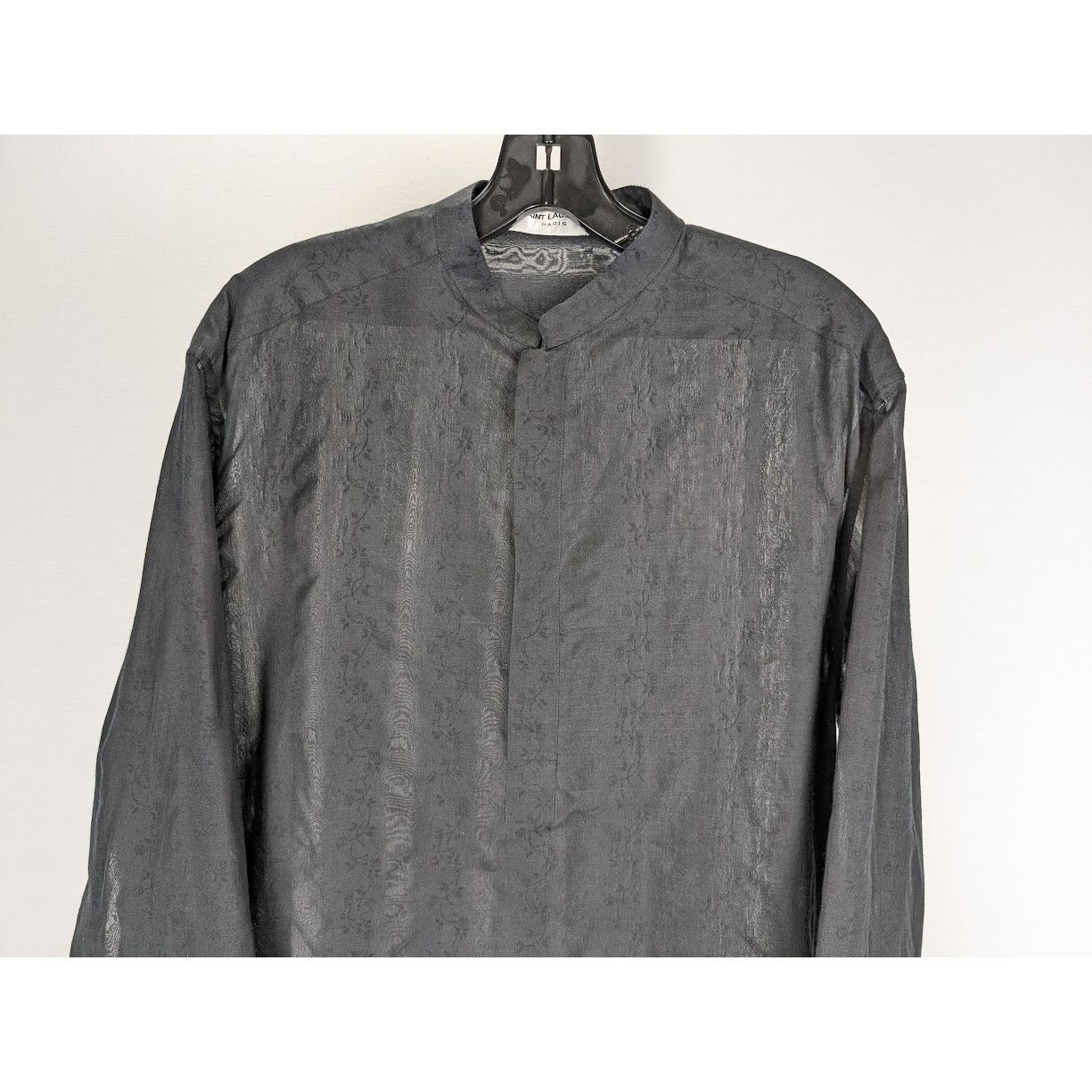 Saint Laurent Paris o1rshd1 Shirt in Black Size US XS / EU 42 / 0 - 4 Thumbnail