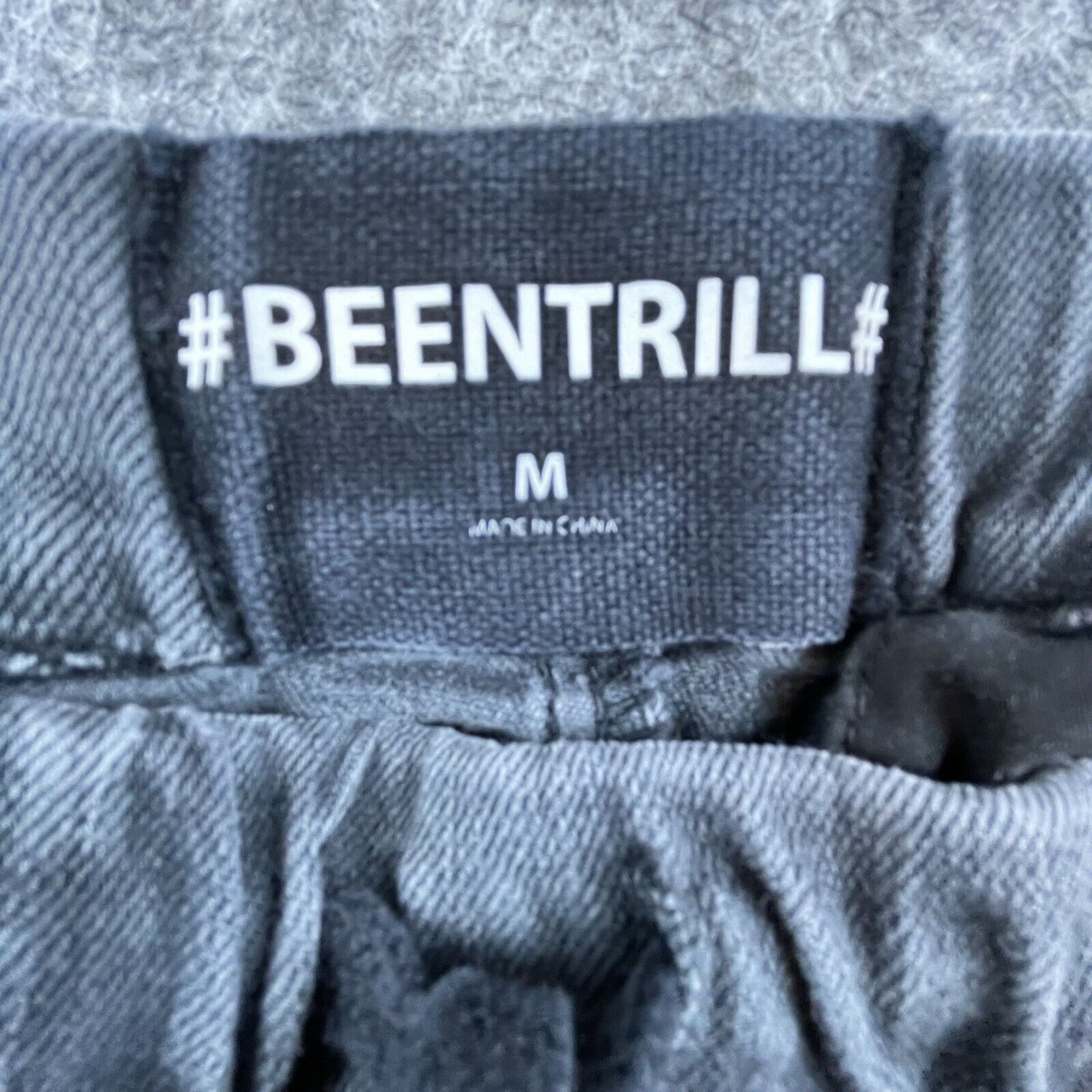 Been Trill Been Trill Pants Mens Small White Denim Joggers Streetwear Size US 30 / EU 46 - 3 Thumbnail