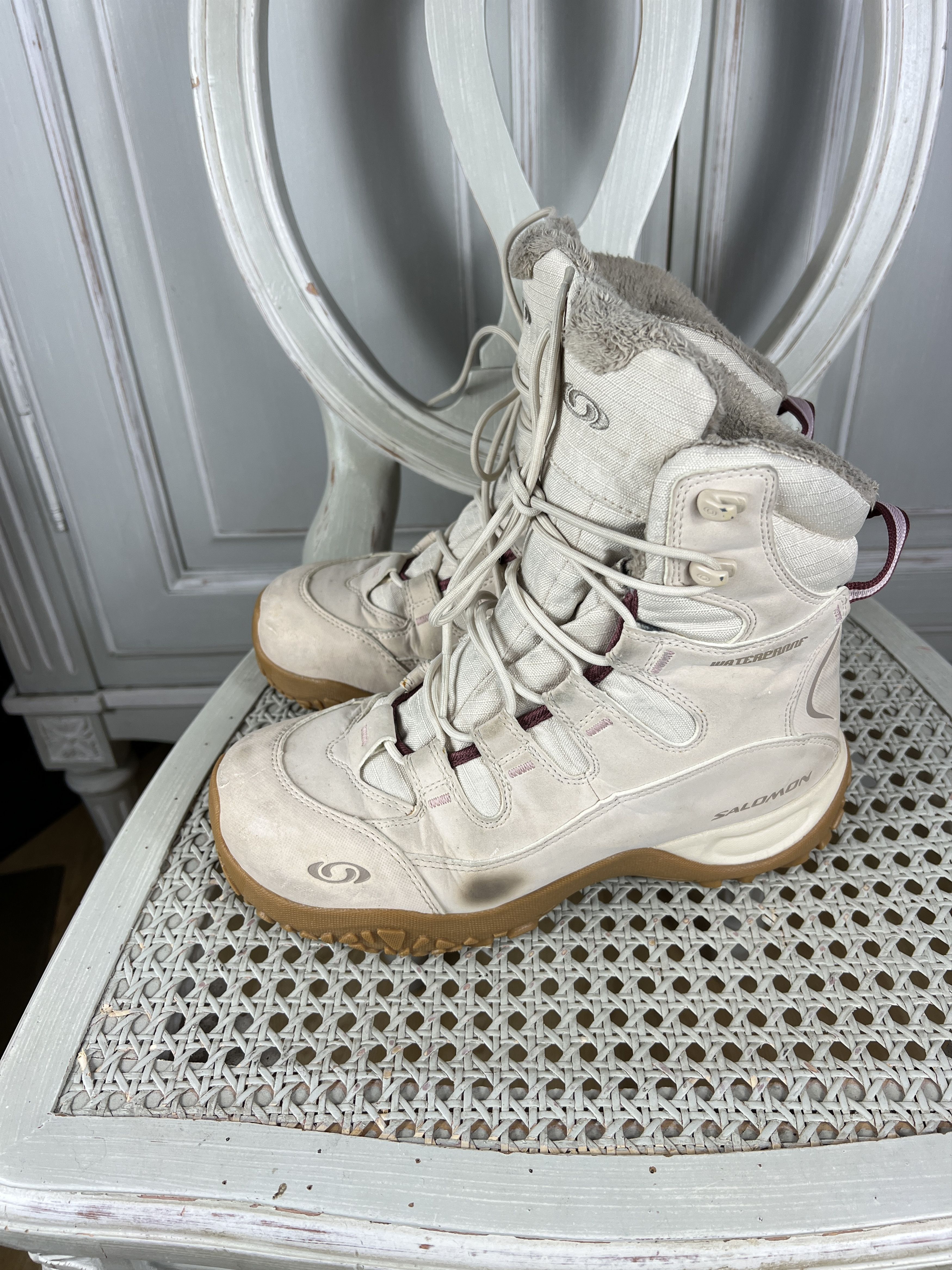 Oakley × Salomon VINTAGE SALOMON SNOW WINTER BOOTS BEIGE US7 Size US 7 / IT 37 - 3 Thumbnail