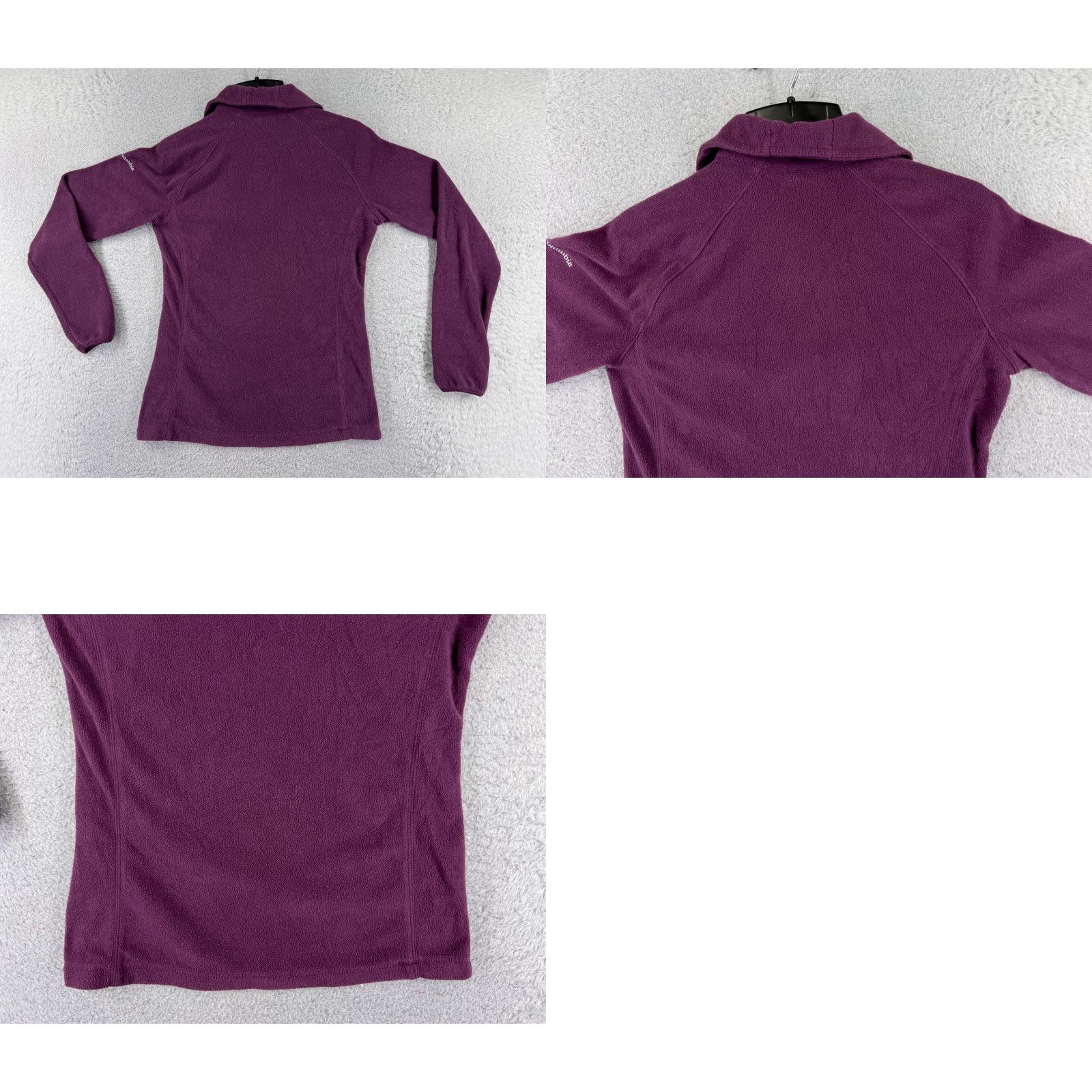Vintage Columbia Women Sweater Mock Neck Full Zip Fleece Polyester Purple Size S / US 4 / IT 40 - 9 Thumbnail