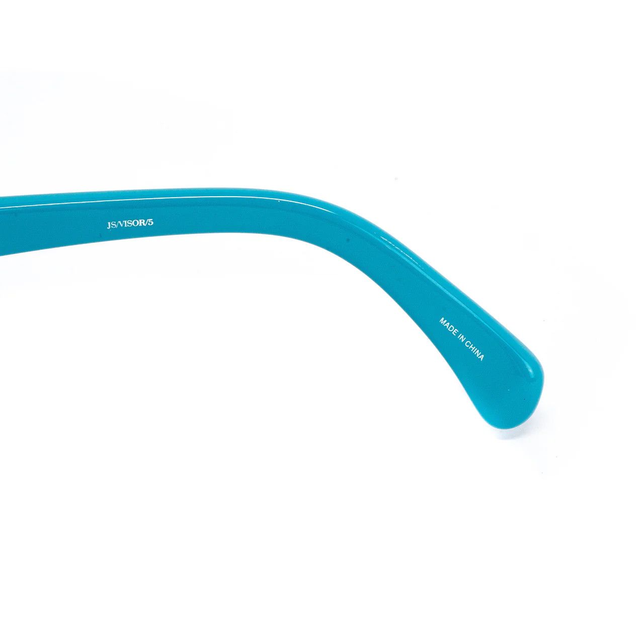Jeremy Scott Jeremy Scott Blue Visor Oval Plastic Sunglasses Size ONE SIZE - 3 Thumbnail