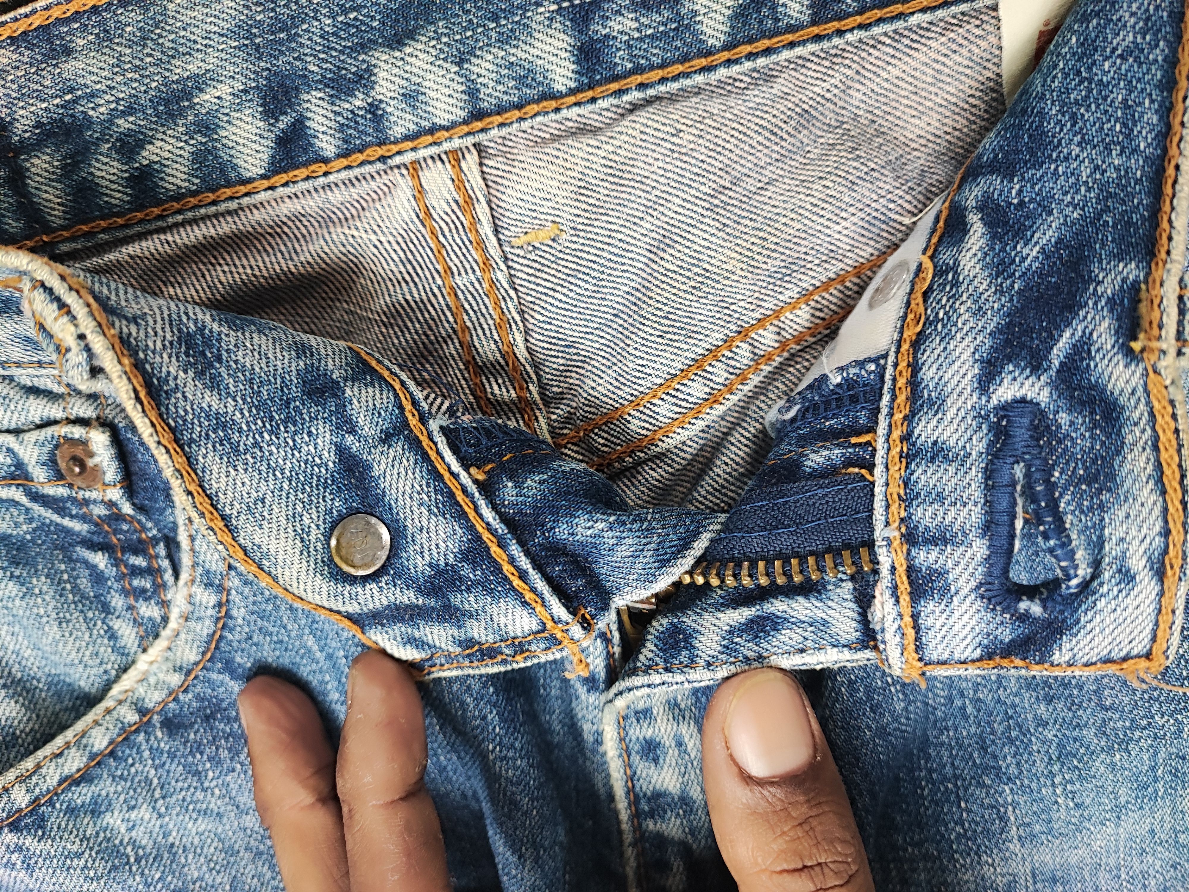 Levi's Vintage Clothing Vintage 90s 503 Levi's distressed selvedge jeans Size US 28 / EU 44 - 9 Thumbnail