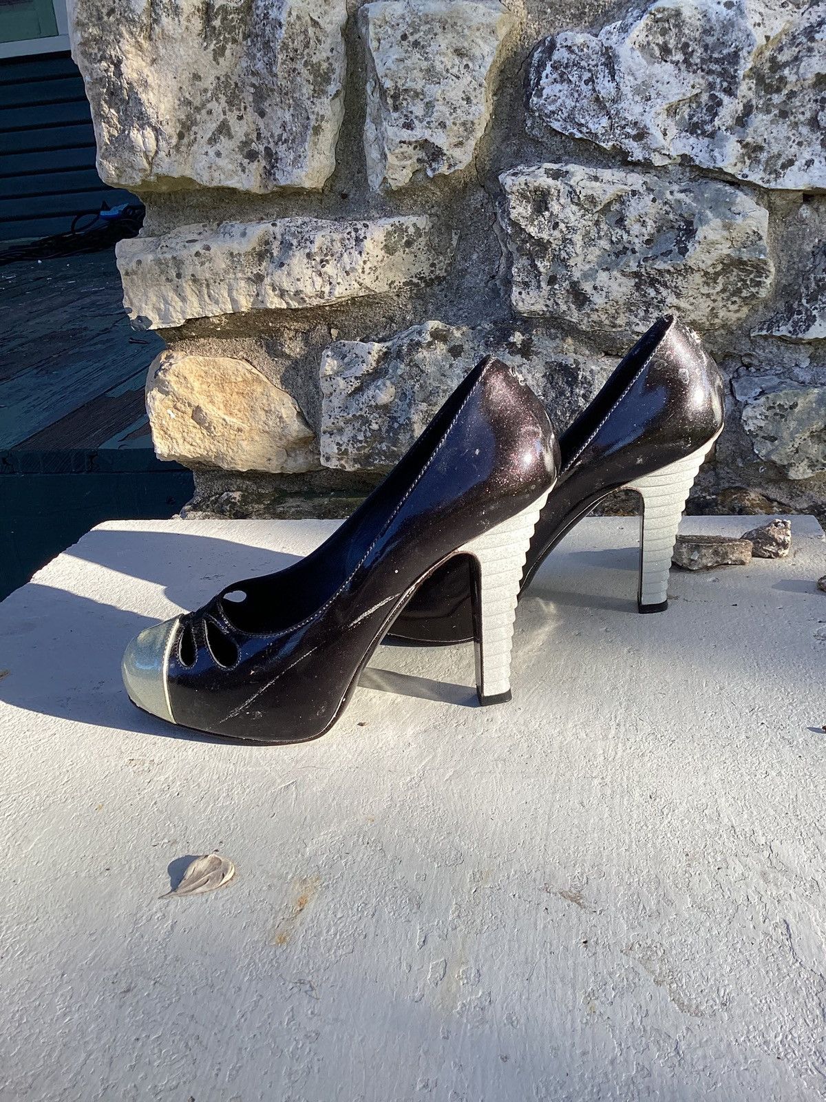 Chanel Chanel sparkly chunky heels Size US 7 / IT 37 - 3 Thumbnail