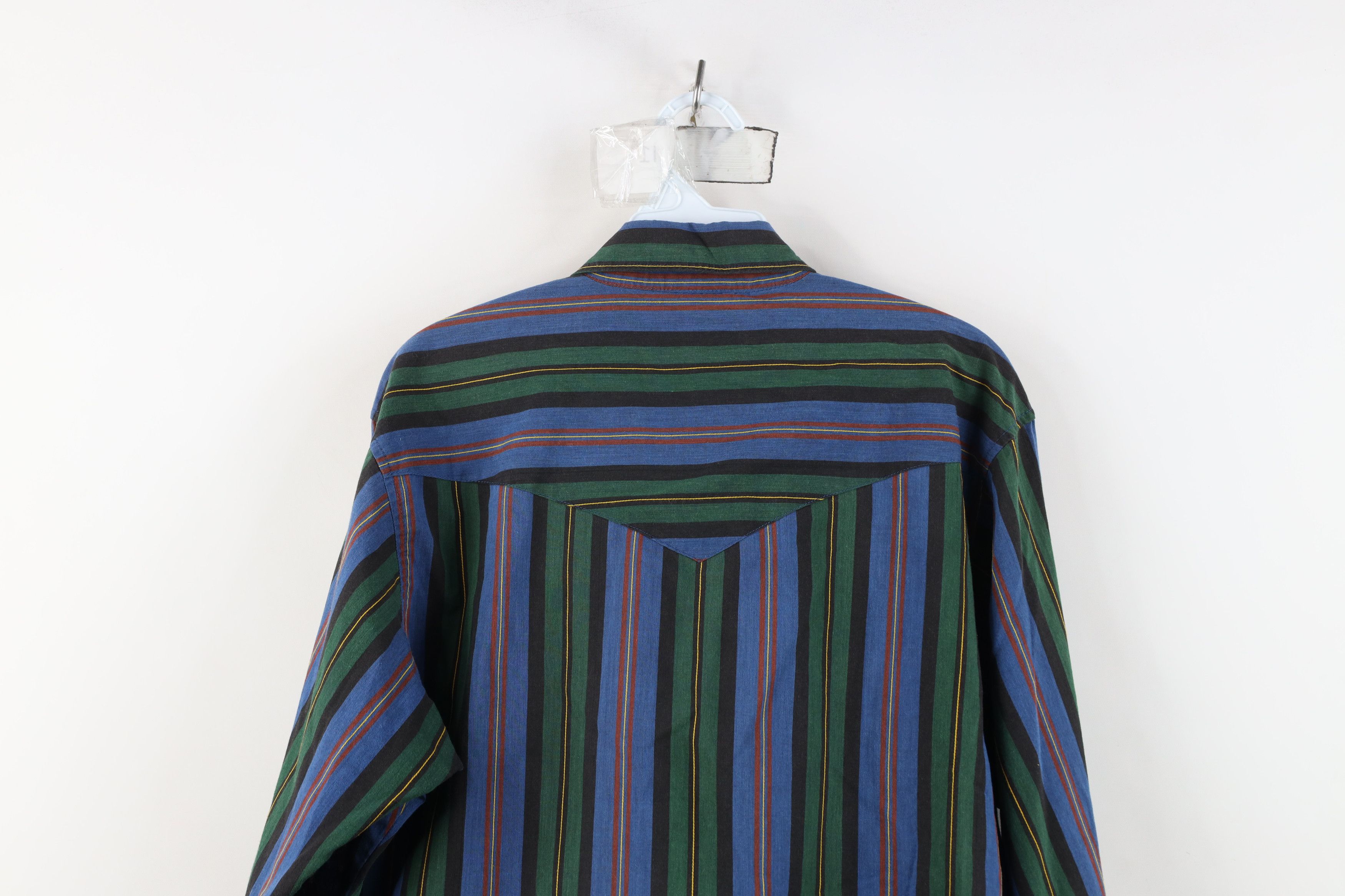 Wrangler Vintage 90s Wrangler Western Cowboy Brushpopper Button Shirt Size US M / EU 48-50 / 2 - 10 Thumbnail