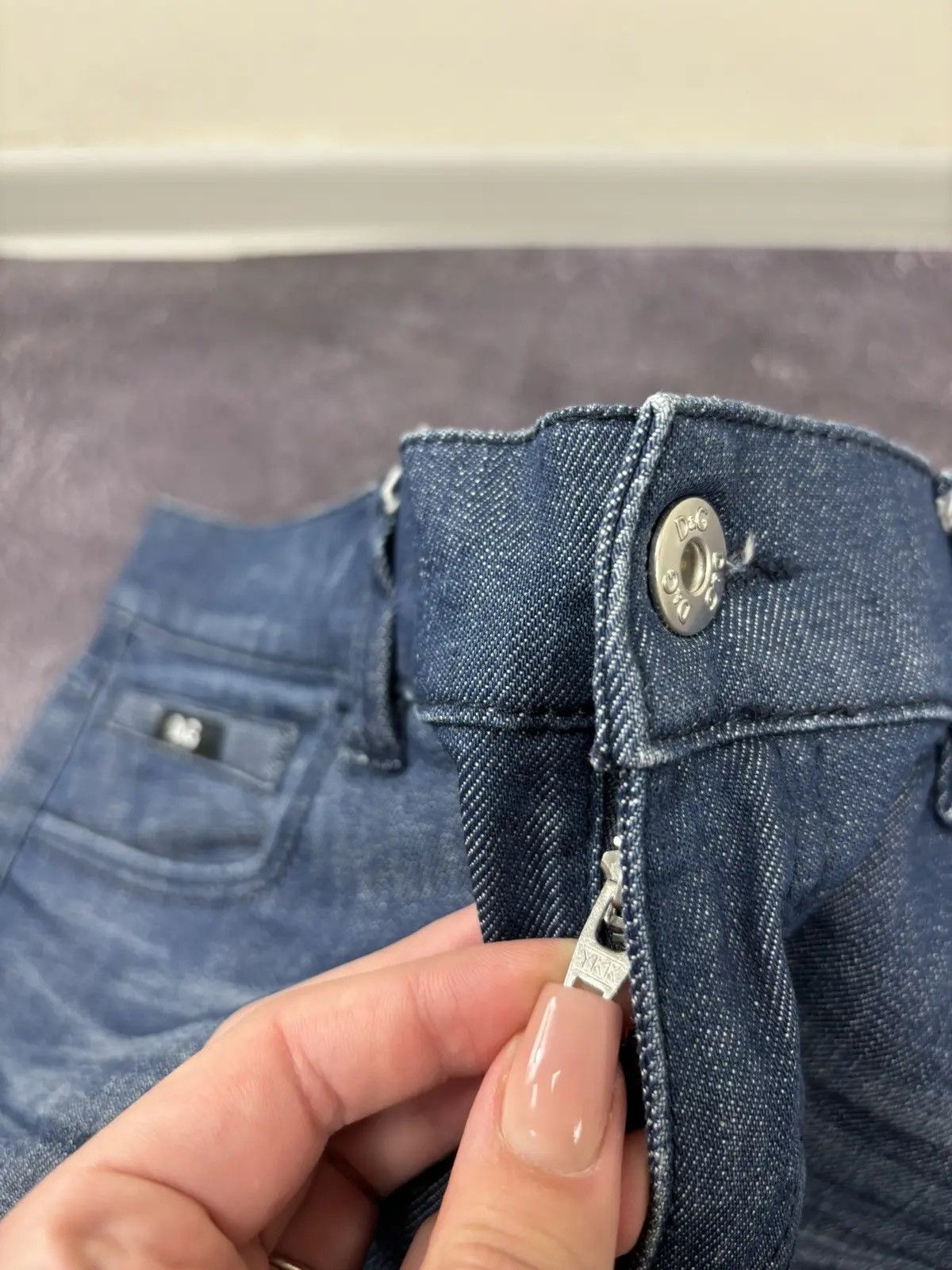 Dolce & Gabbana × Vintage Vintage Dolce & Gabbana Girly Women’s Archival Denim Jeans Size 31" - 9 Thumbnail