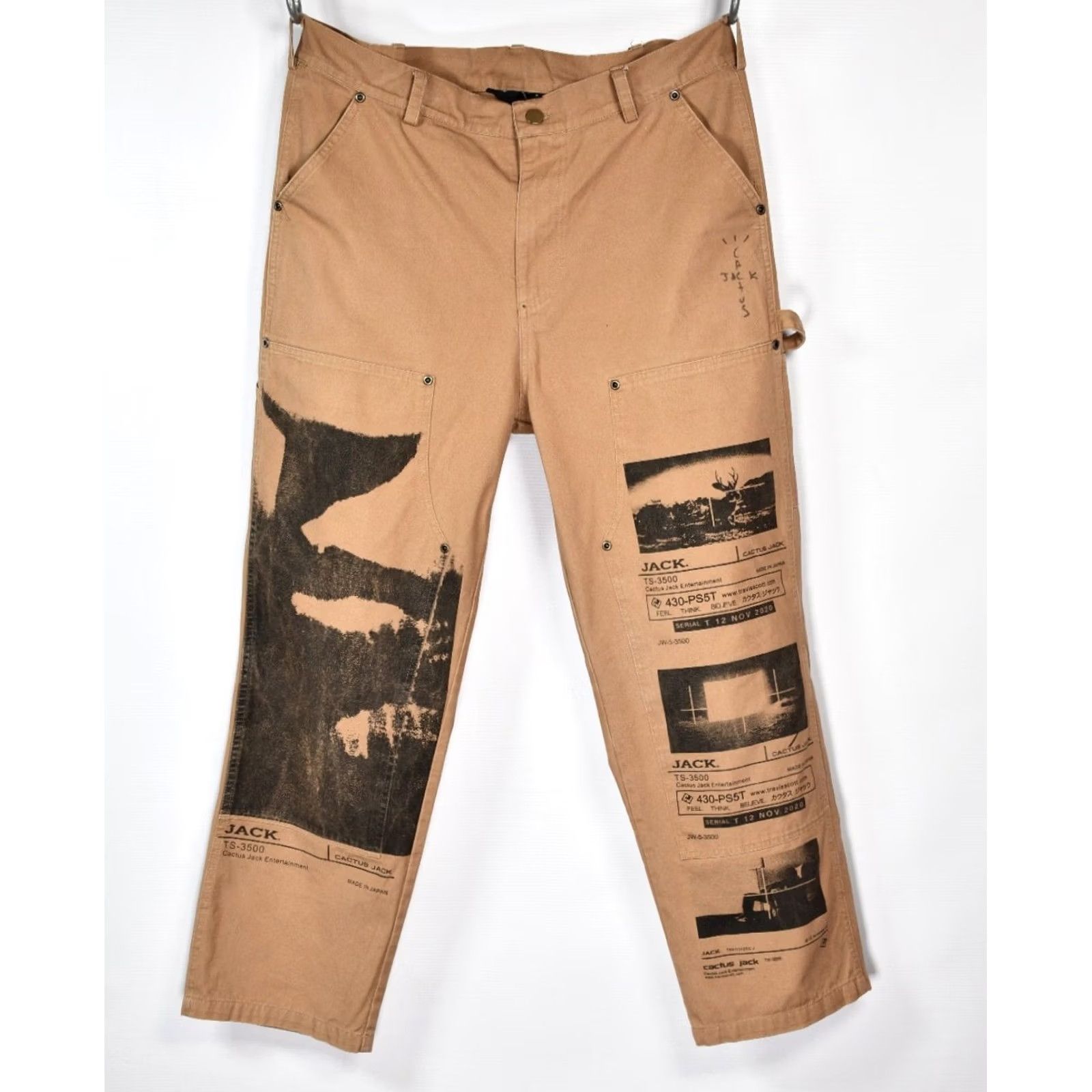 Travis Scott Travis Scott Cactus Jack Pants Shirt? No, Pants. Cargo Pants Men L Brown 100% Cotton Canvas Inseam 26.38in 67cm Vintage? No. Raw-Tag. 90s? N/A Size US 33 - 2 Thumbnail