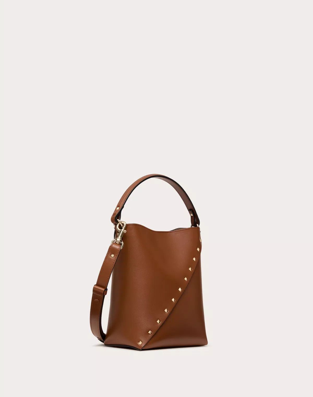 Valentino oc11z0725 Size:OS/ Wispy Calfskin Bucket Bag in Brown Size ONE SIZE - 2 Thumbnail
