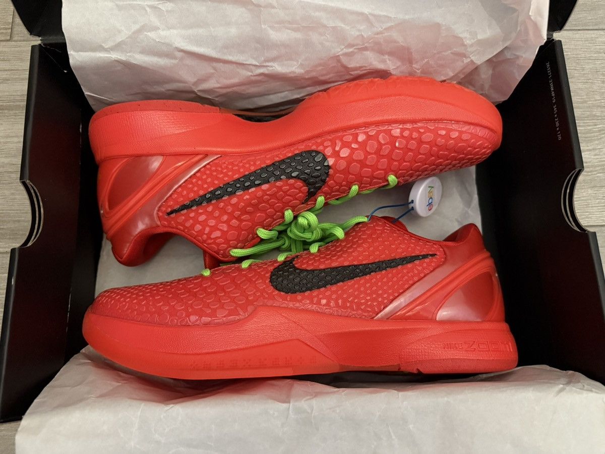 Nike Nike Zoom Kobe 6 Protro Reverse Grinch Crimson Black Sz 11 Size US 11 / EU 44 - 3 Thumbnail