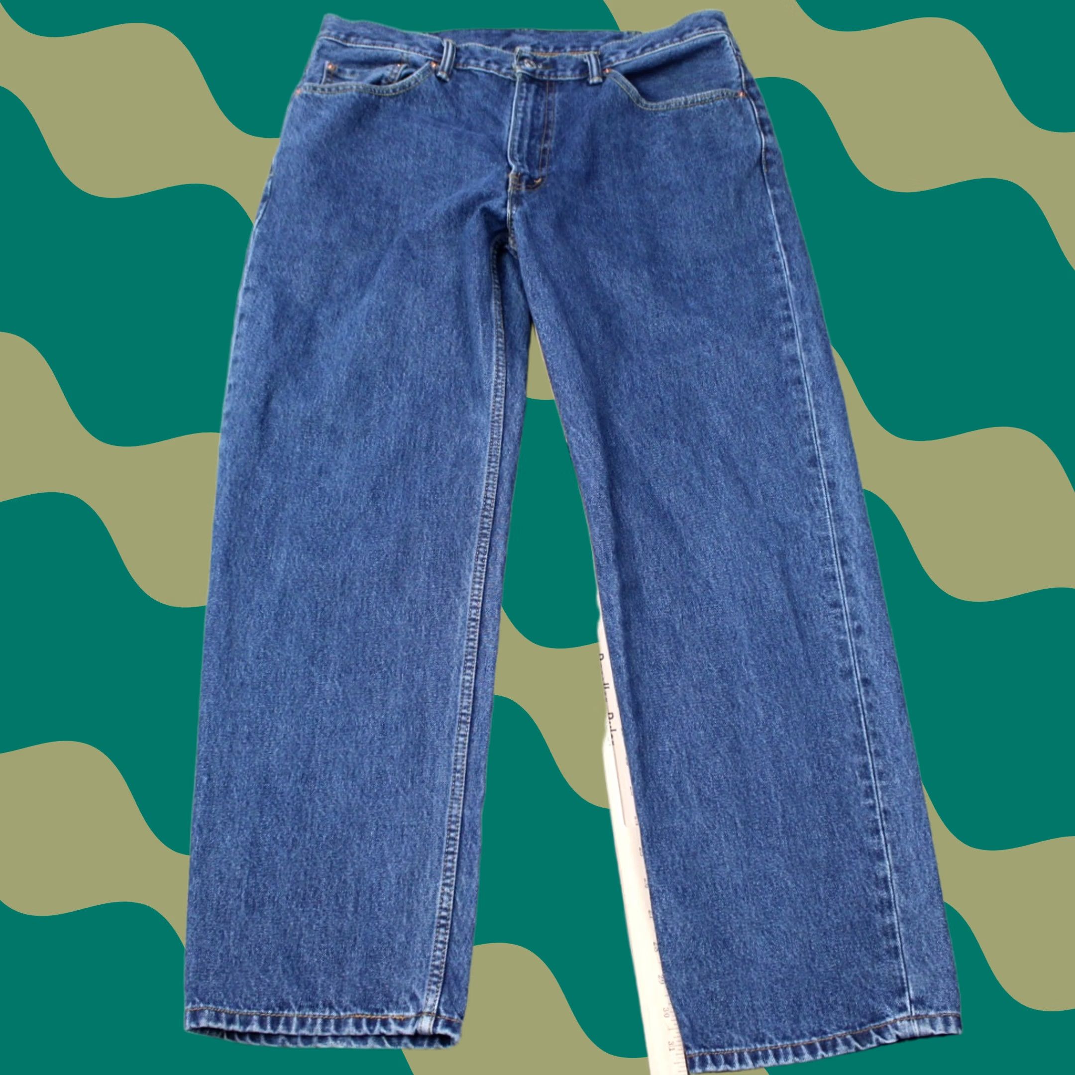 Levi's Levi's Jeans 550 Mens 38x32 Blue Relaxed Fit 5-Pocket Denim 100% Cotton Button Zip Straight Casual Vintage: No Men? Size US 38 / EU 54 - 1 Thumbnail