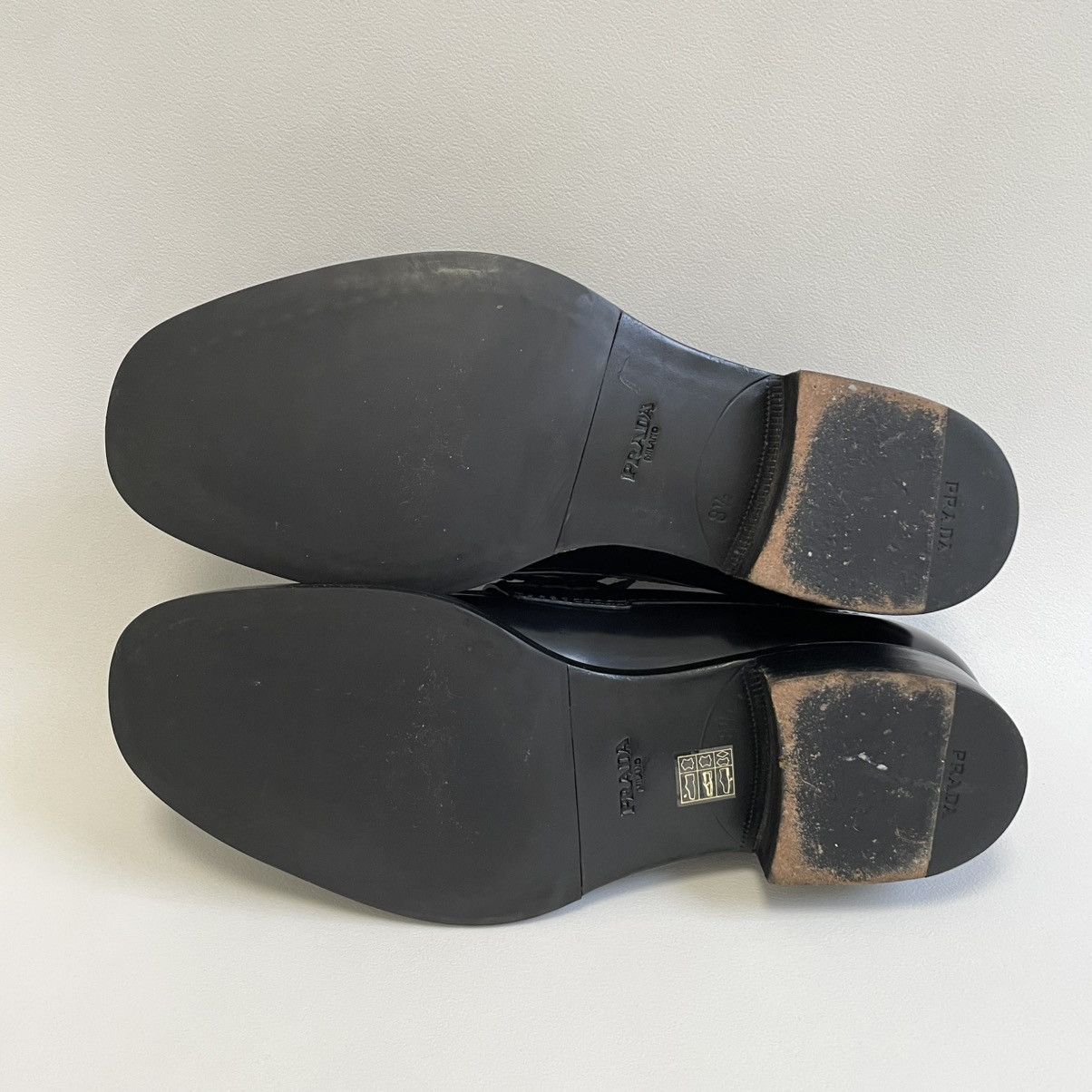 Prada Black Leather ‘Almond Toe’ Loafers Size US 9.5 / EU 42-43 - 15 Thumbnail