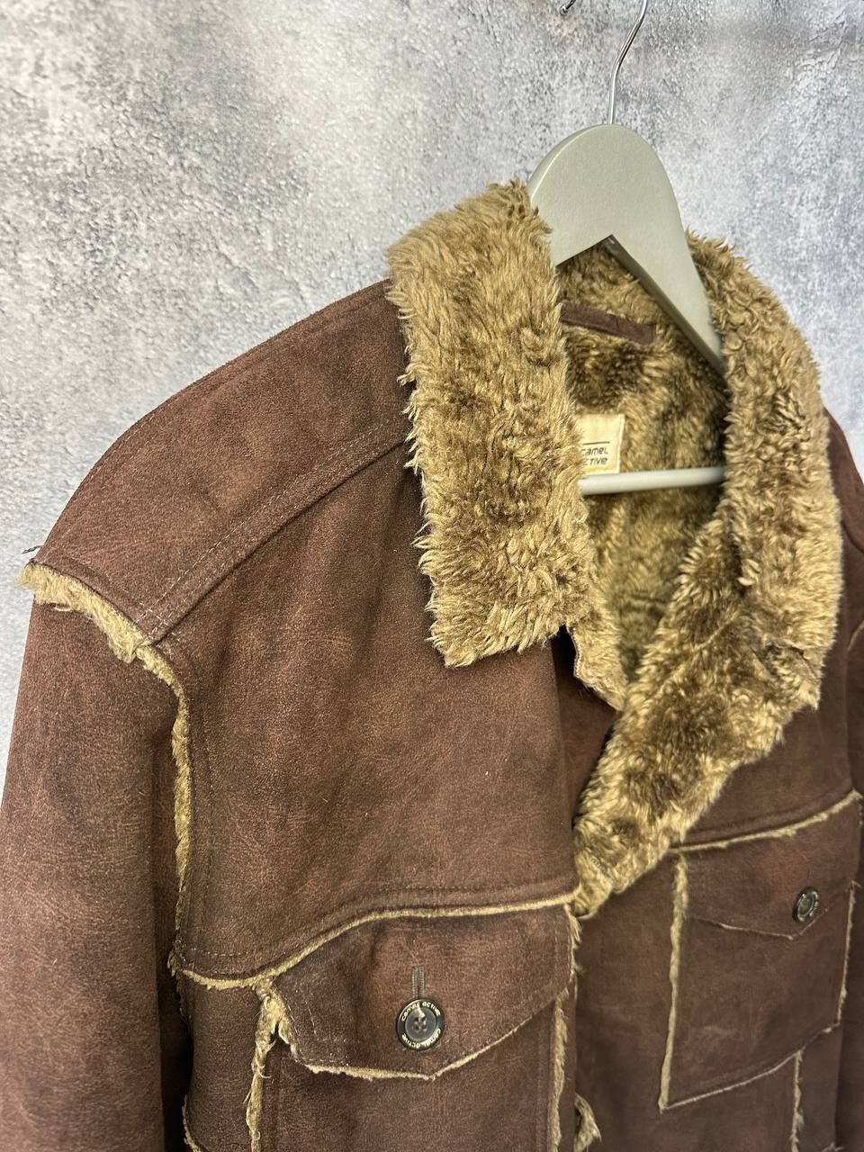 camel active Camel Active Shearling Jacket Brown Suede Look Warm Stylish Size US L / EU 52-54 / 3 - 5 Thumbnail