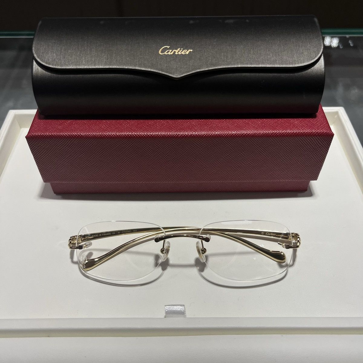 Cartier Yellow Gold Panthers Sunhlasses, Men's Product Image