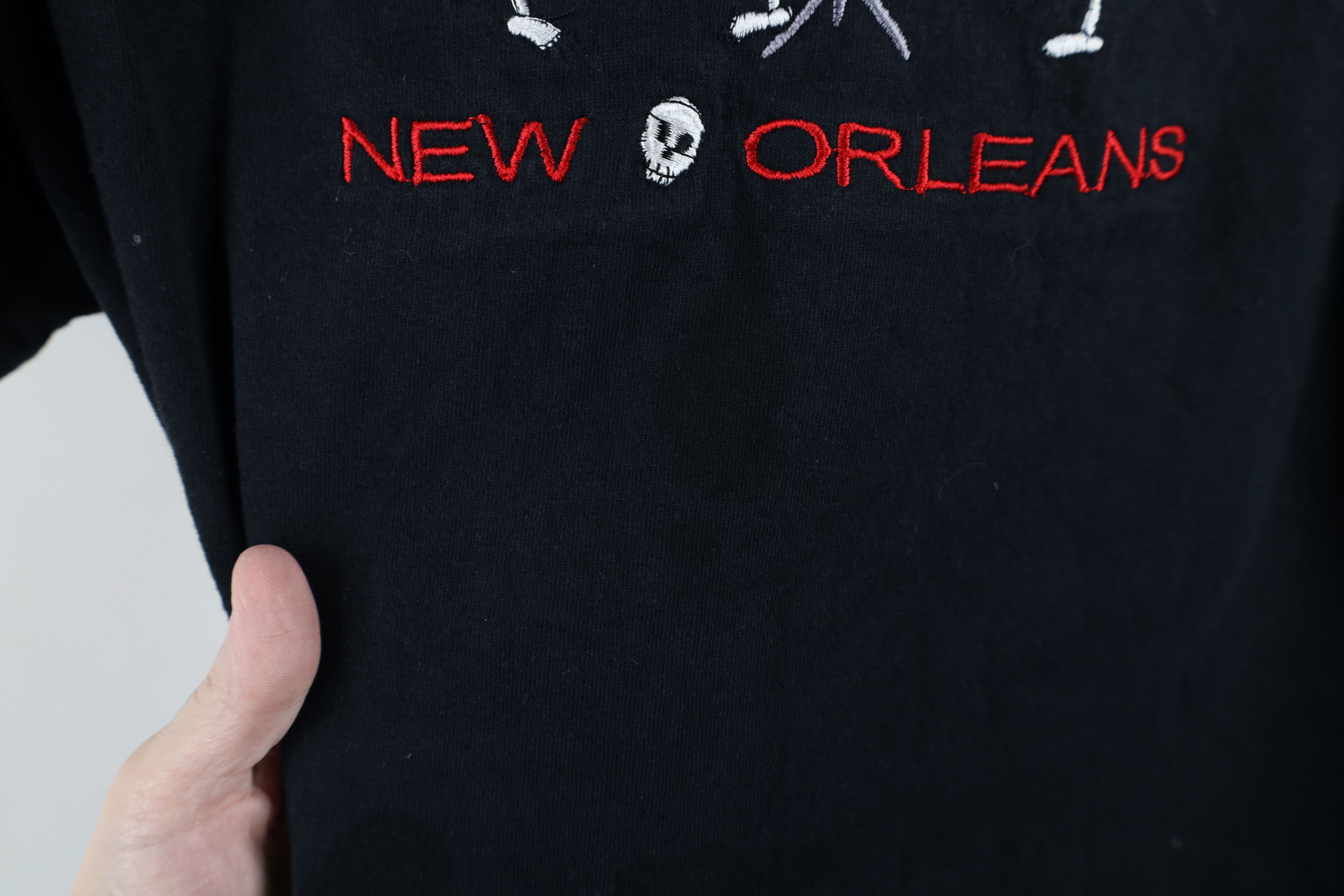 Vintage Vintage Streetwear Voodoo Jazz New Orleans Skeleton T-Shirt Size US L / EU 52-54 / 3 - 5 Thumbnail